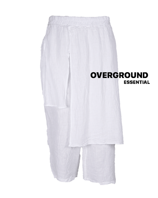 Pantalone in lino con pattina davanti - OVERGROUND STORE