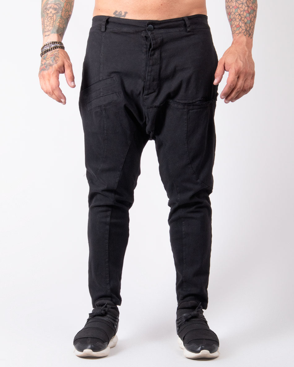 Pantalone cavallo basso con tasche davanti - OVERGROUND STORE