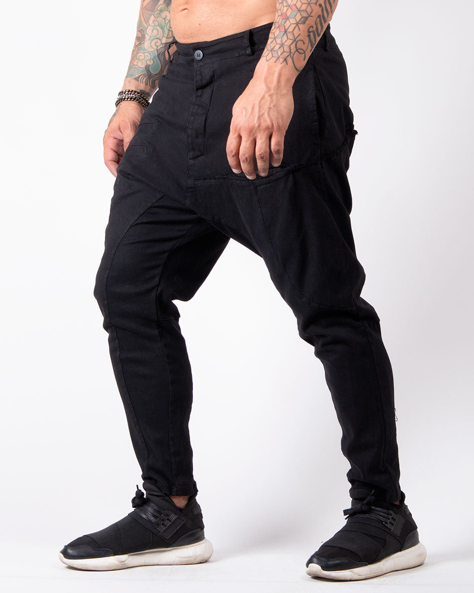 Pantalone cavallo basso con tasche davanti - OVERGROUND STORE