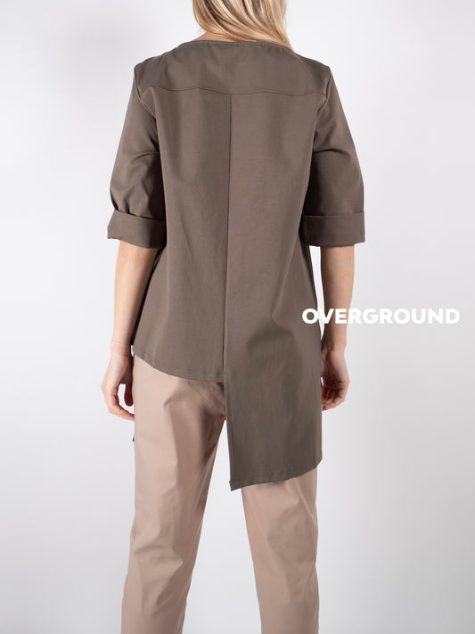 MAGLIA LUNGA ASIMMETRICA CON TAGLIO LATERALE - OVERGROUND STORE