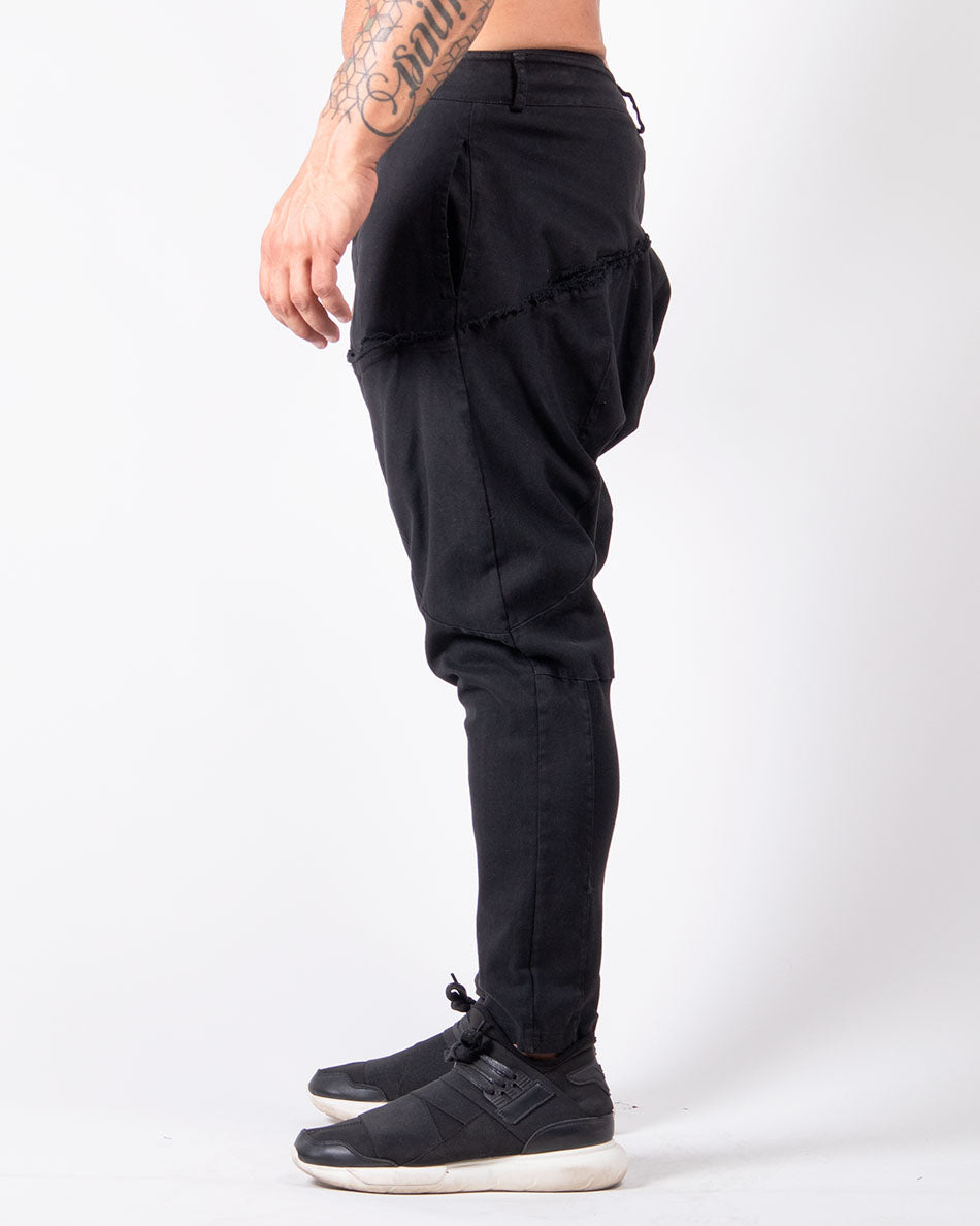 Pantalone cavallo basso con tasche davanti - OVERGROUND STORE