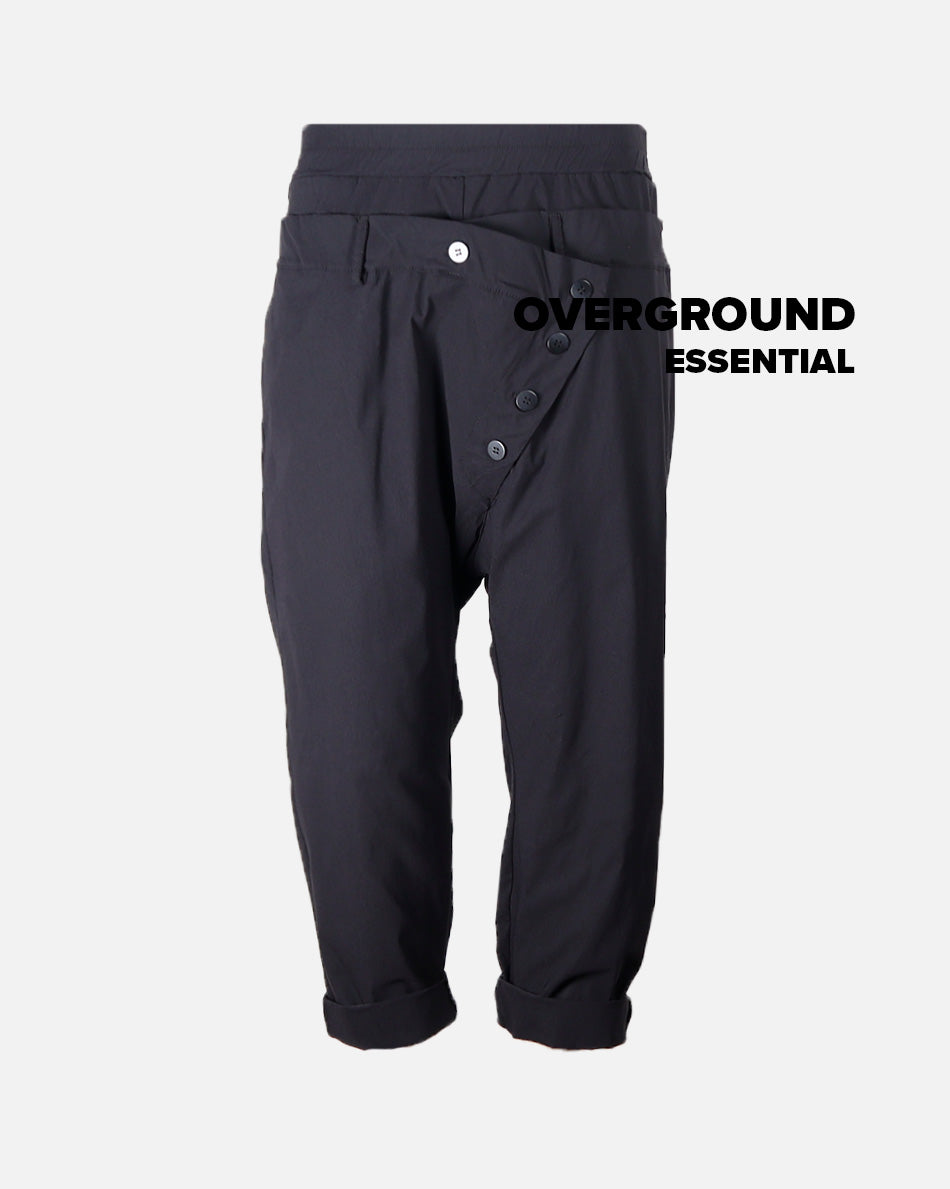 PANTALONI IN TESSUTO TECNICO CON BOTTONI FRONTALI - OVERGROUND STORE