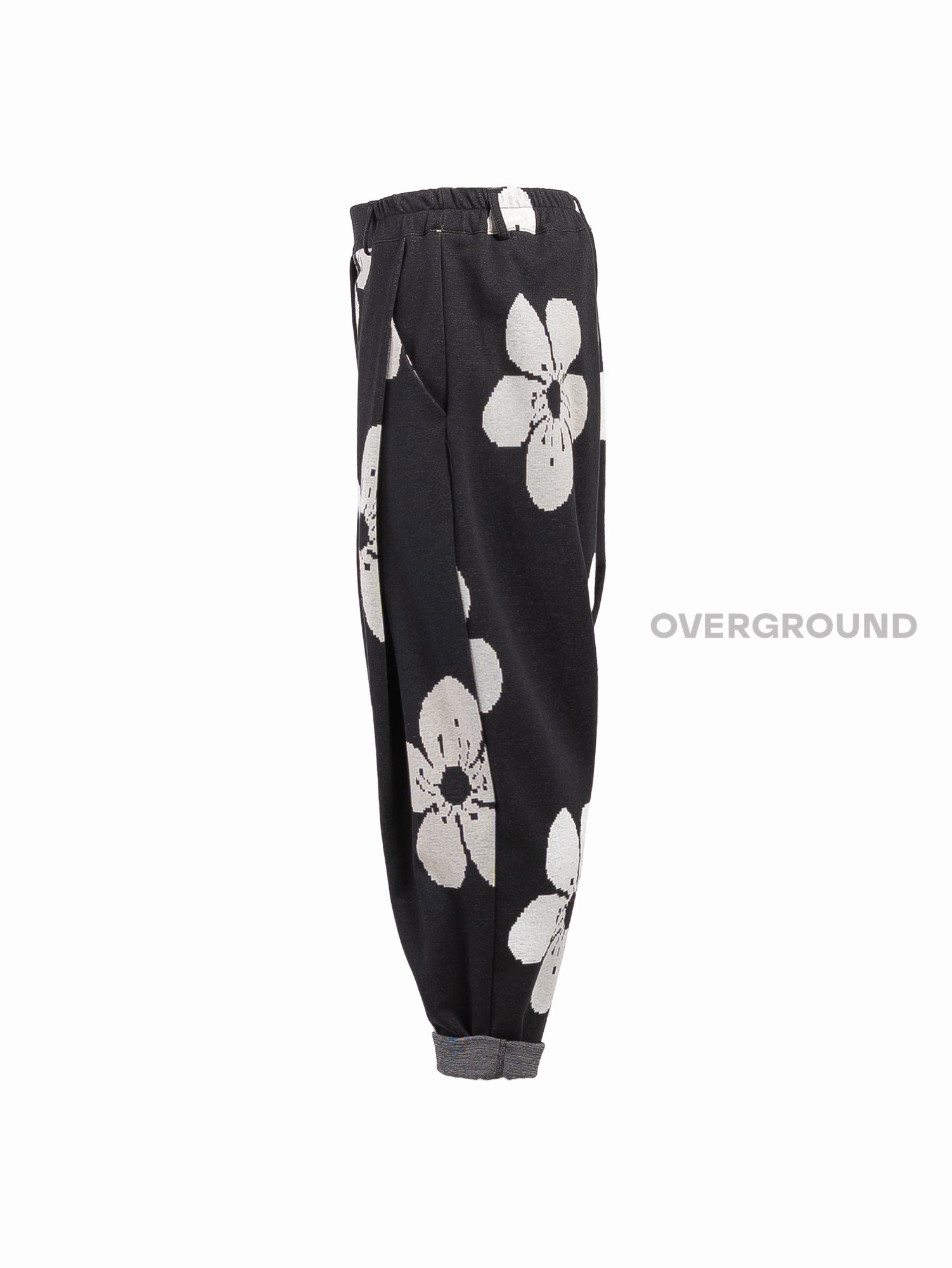 PANTALONE CAVALLO BASSO CON FIORE