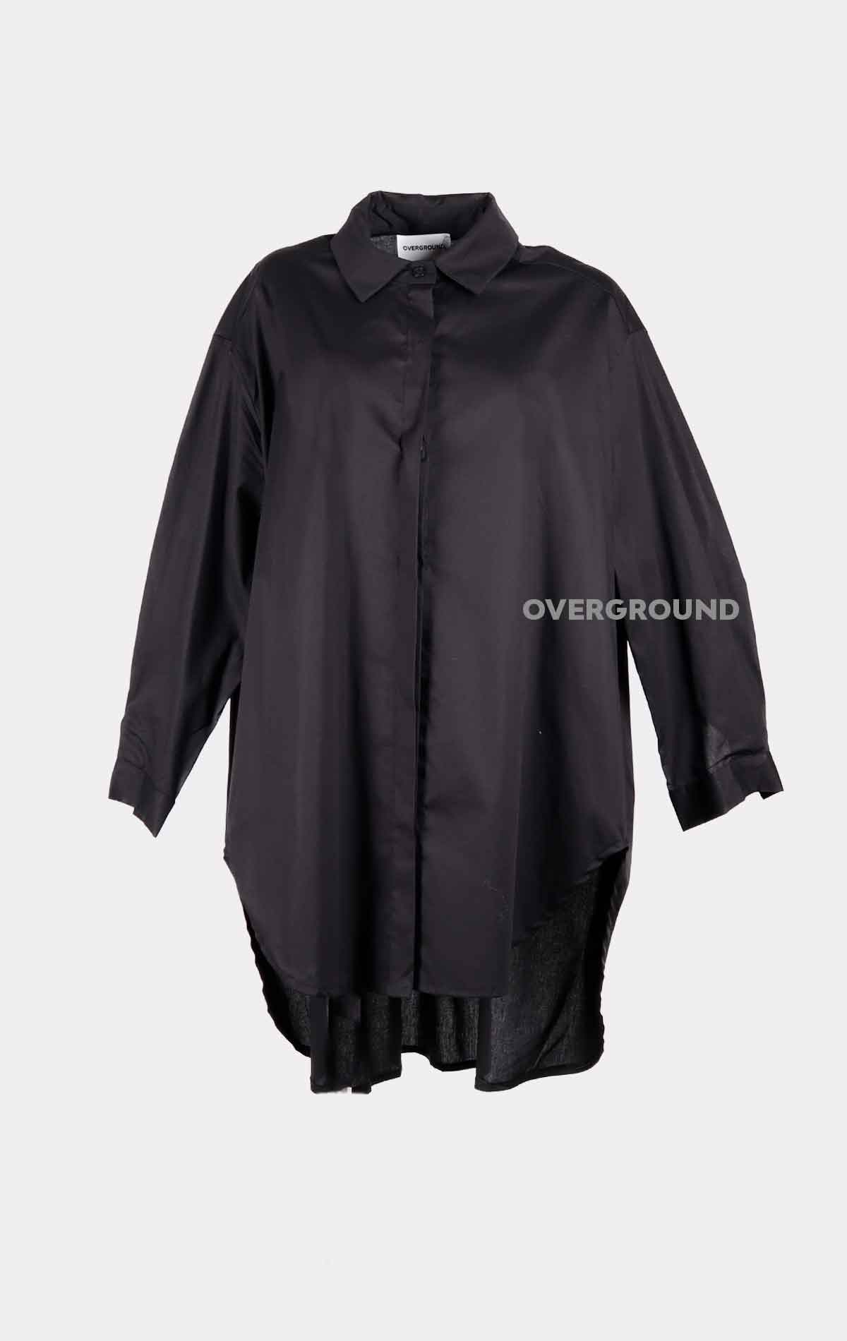 Camicia lunga con bottoni coperti Z - OVERGROUND STORE