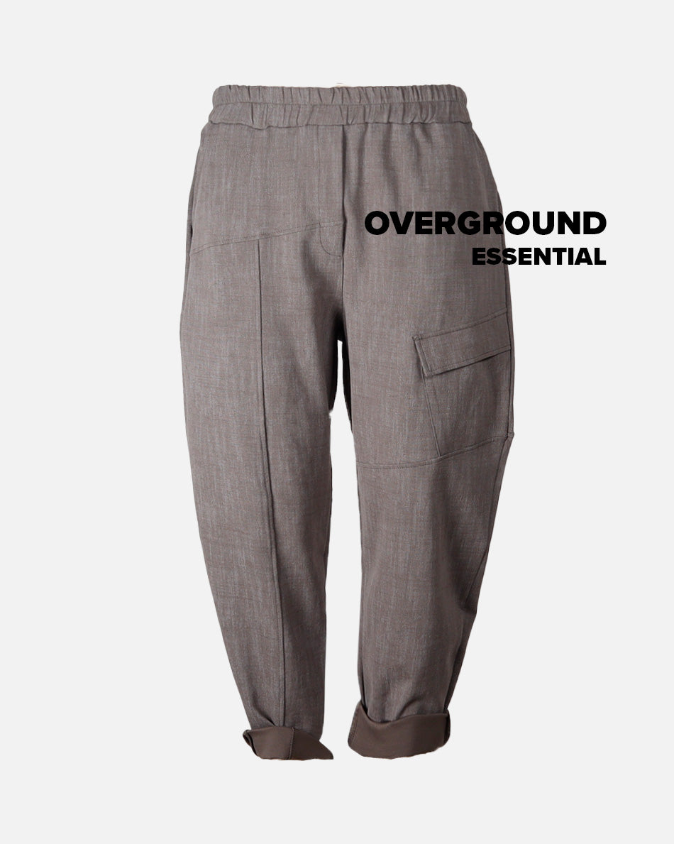 Pantaloni con pattina frontale Elastico in Vita e Tasca Laterale - OVERGROUND STORE
