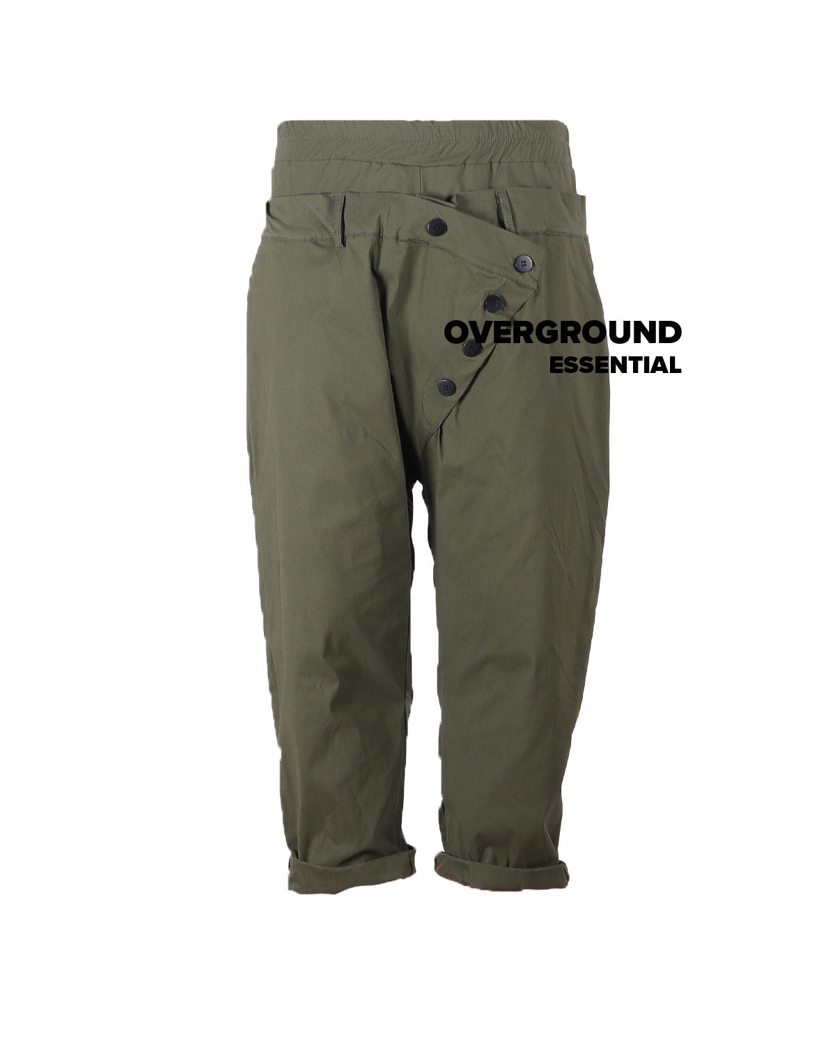 PANTALONI IN TESSUTO TECNICO CON BOTTONI FRONTALI - OVERGROUND STORE