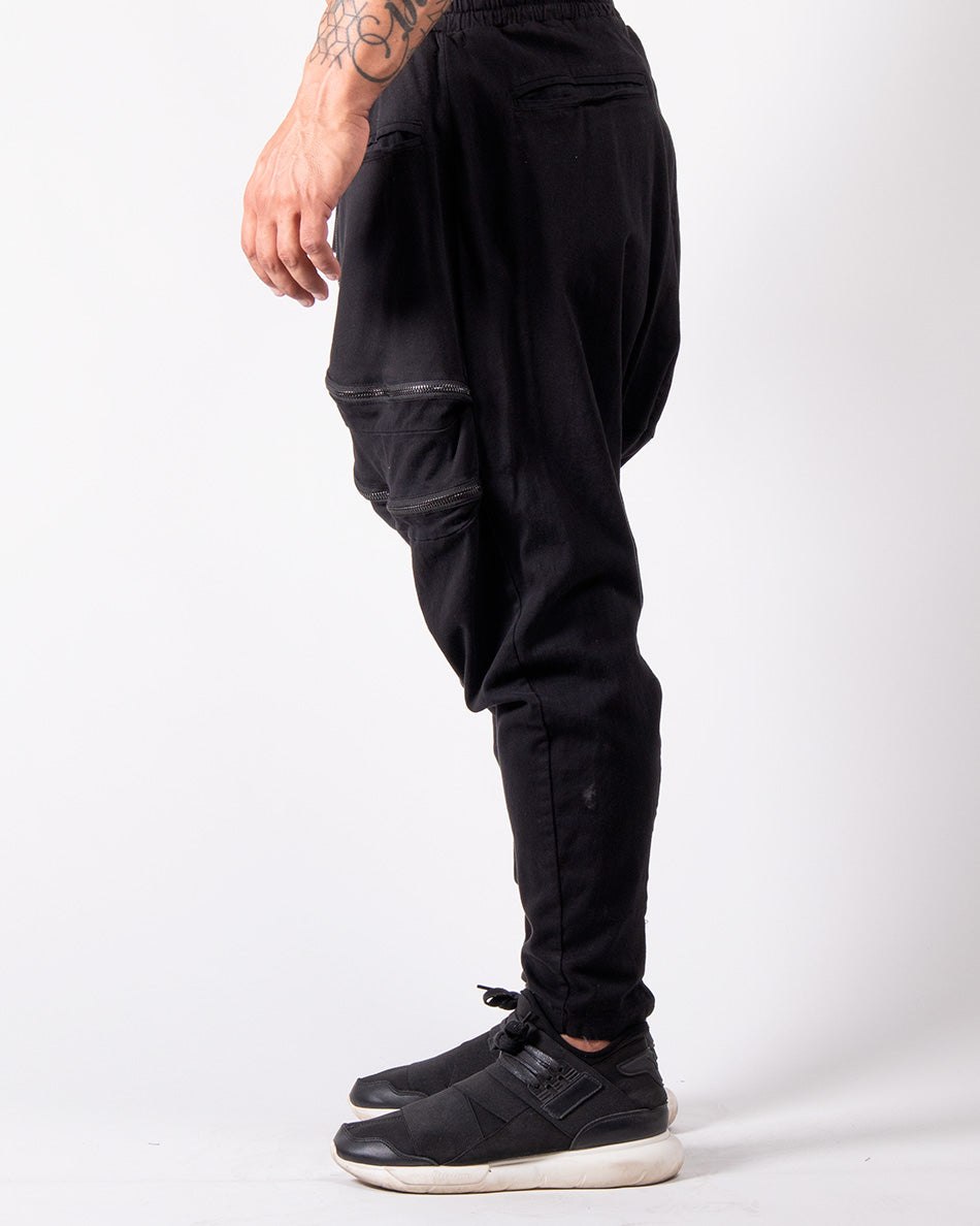 Pantalone cavallo basso con cerniere Z - OVERGROUND STORE