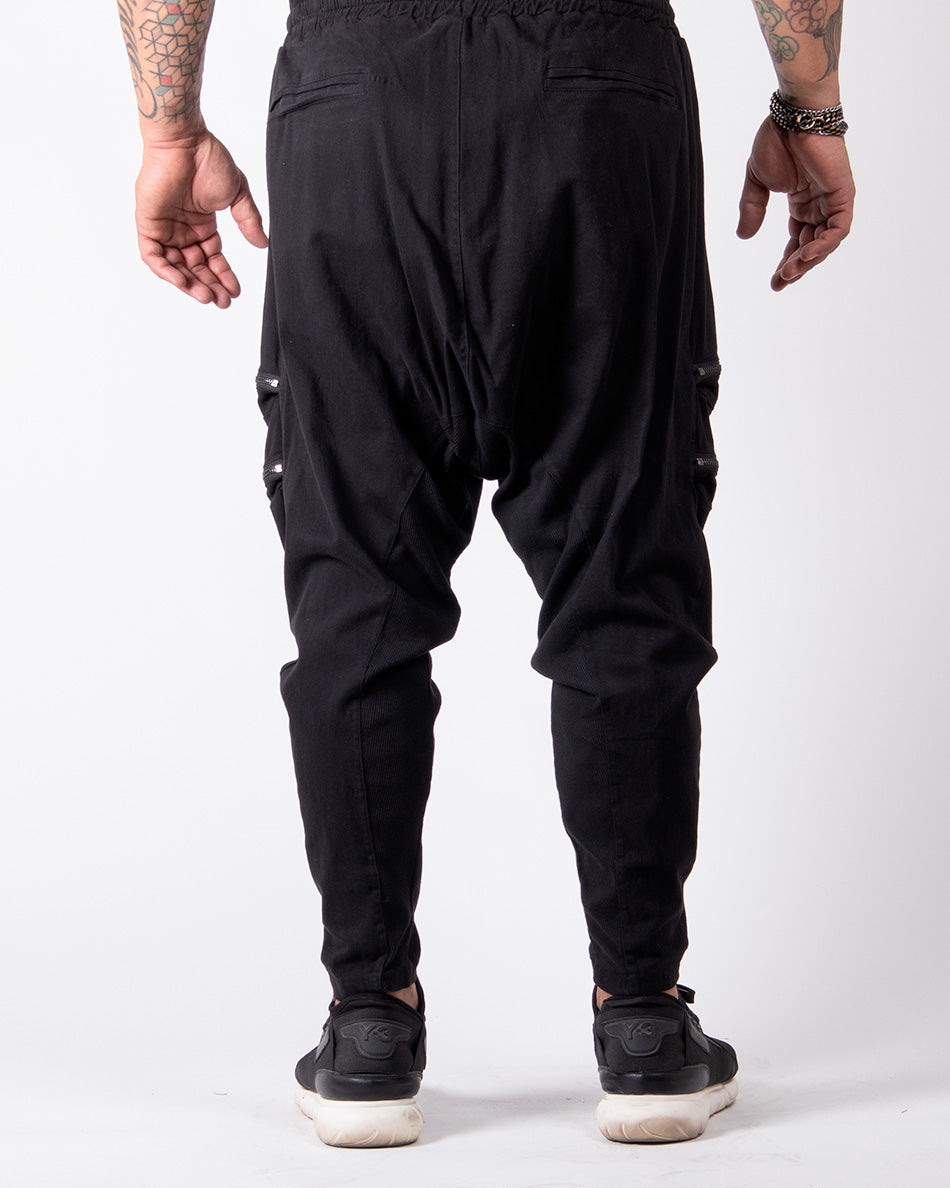 Pantalone cavallo basso con cerniere Z - OVERGROUND STORE
