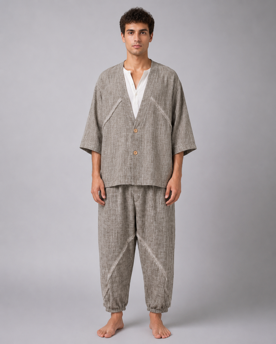 GIACCA APERTA DUE BOTTONI IN LINO Z - OVERGROUND STORE