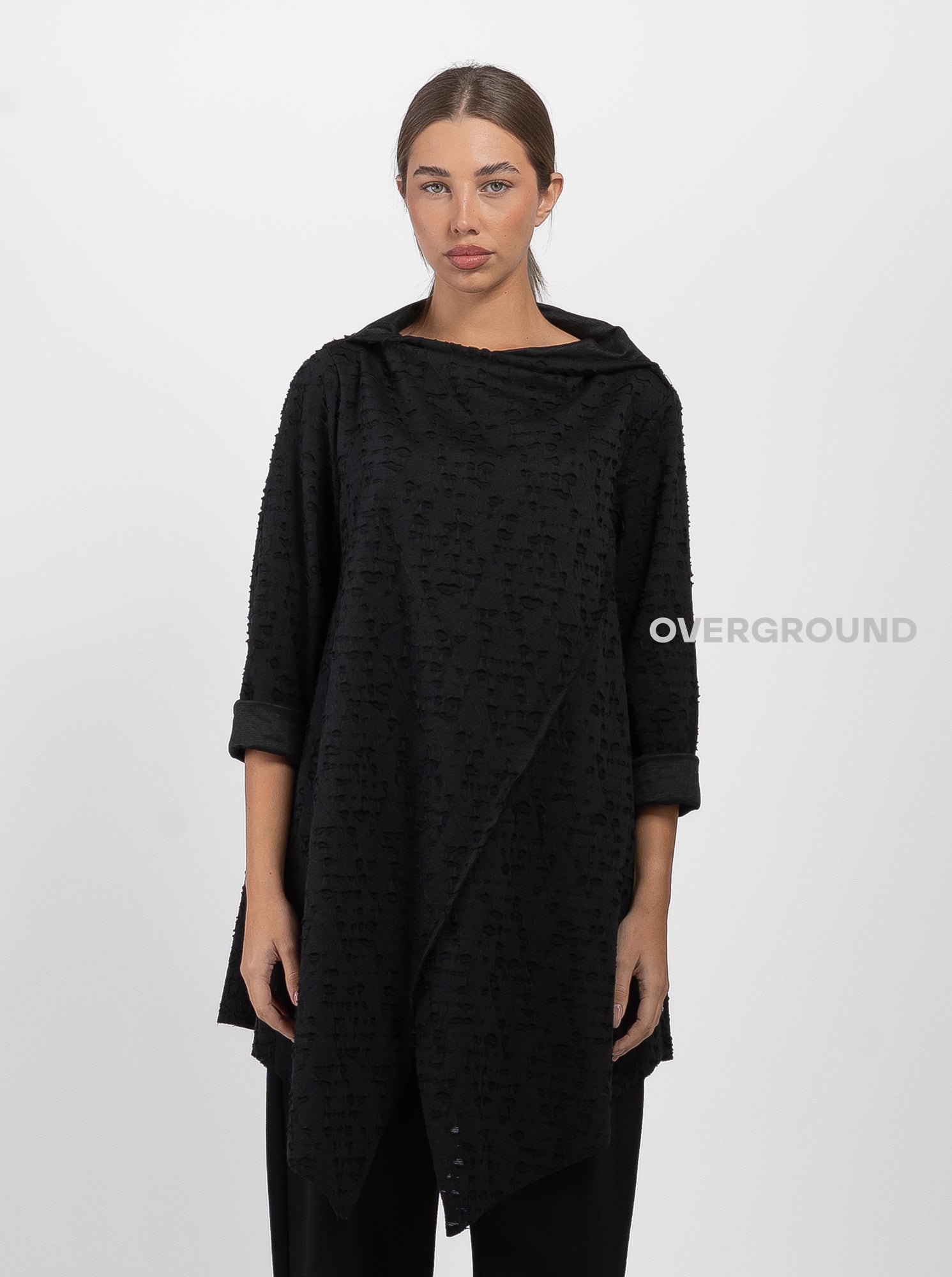 MAGLIA TESSUTO LAVORATO COLLO A BARCA - OVERGROUND STORE