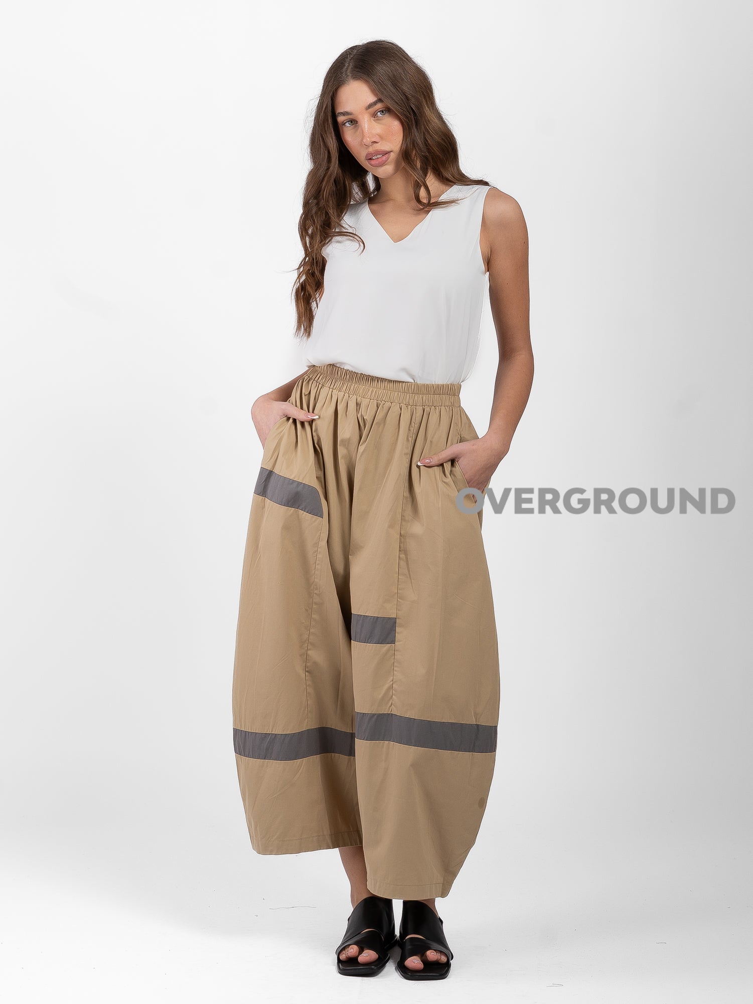PANTALONE OVER CON CUCITURE FRONTALI E DETTAGLI - OVERGROUND STORE
