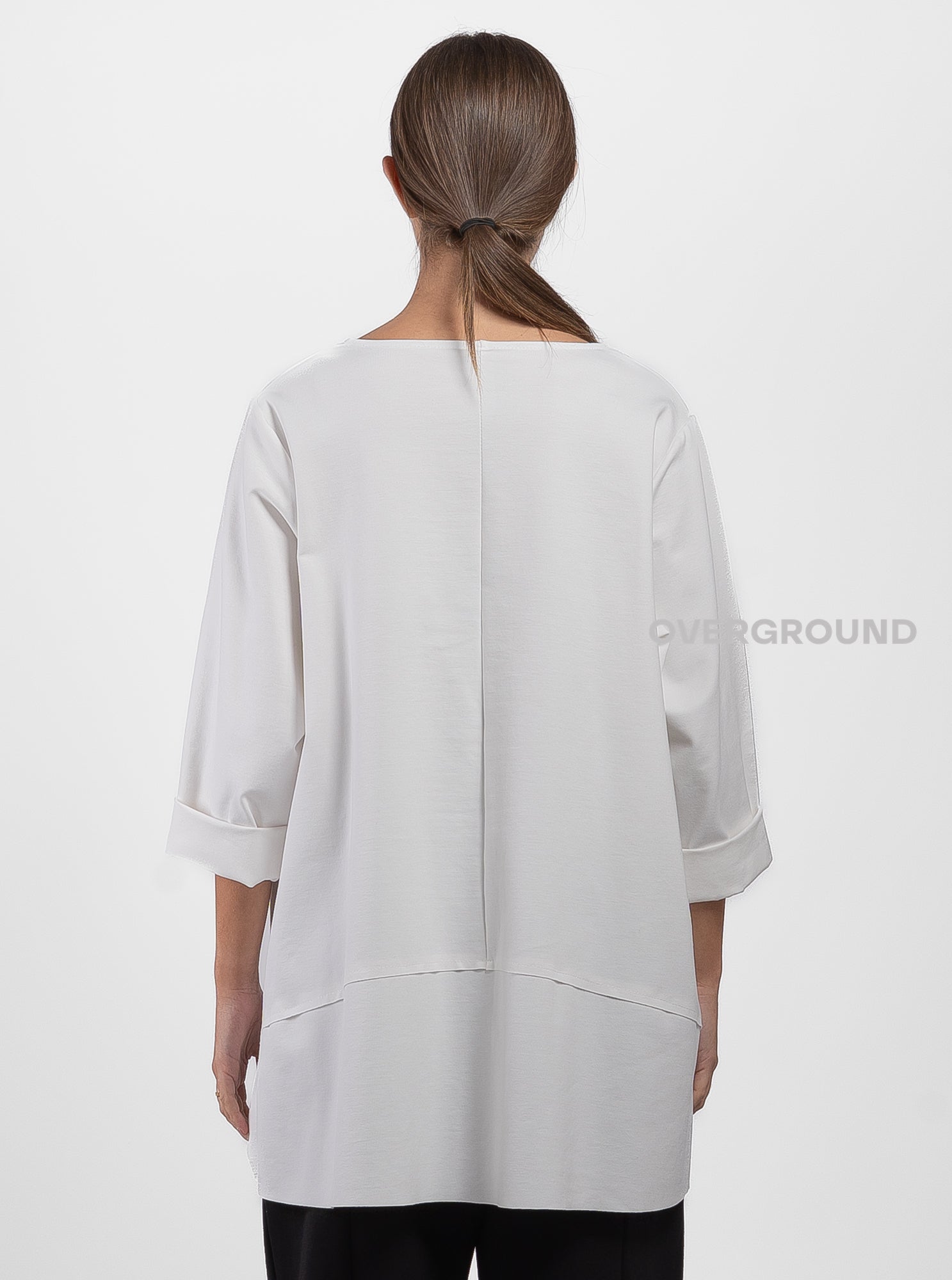BLUSA LUNGA OVER CON CUCITURE DAVANTI E DIETRO - OVERGROUND STORE