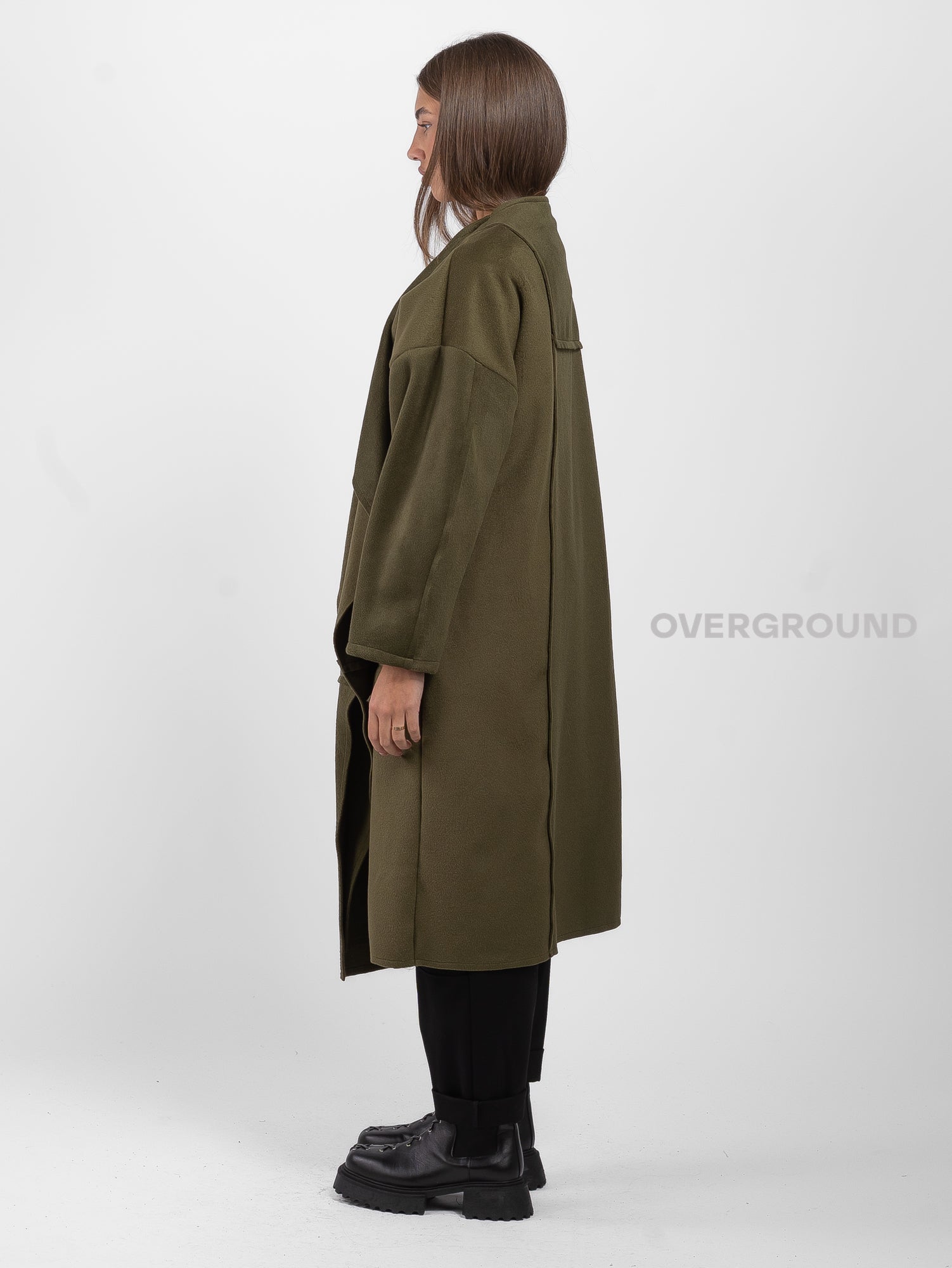 SHAWL DUSTER COAT WITH FRONT FLAP
