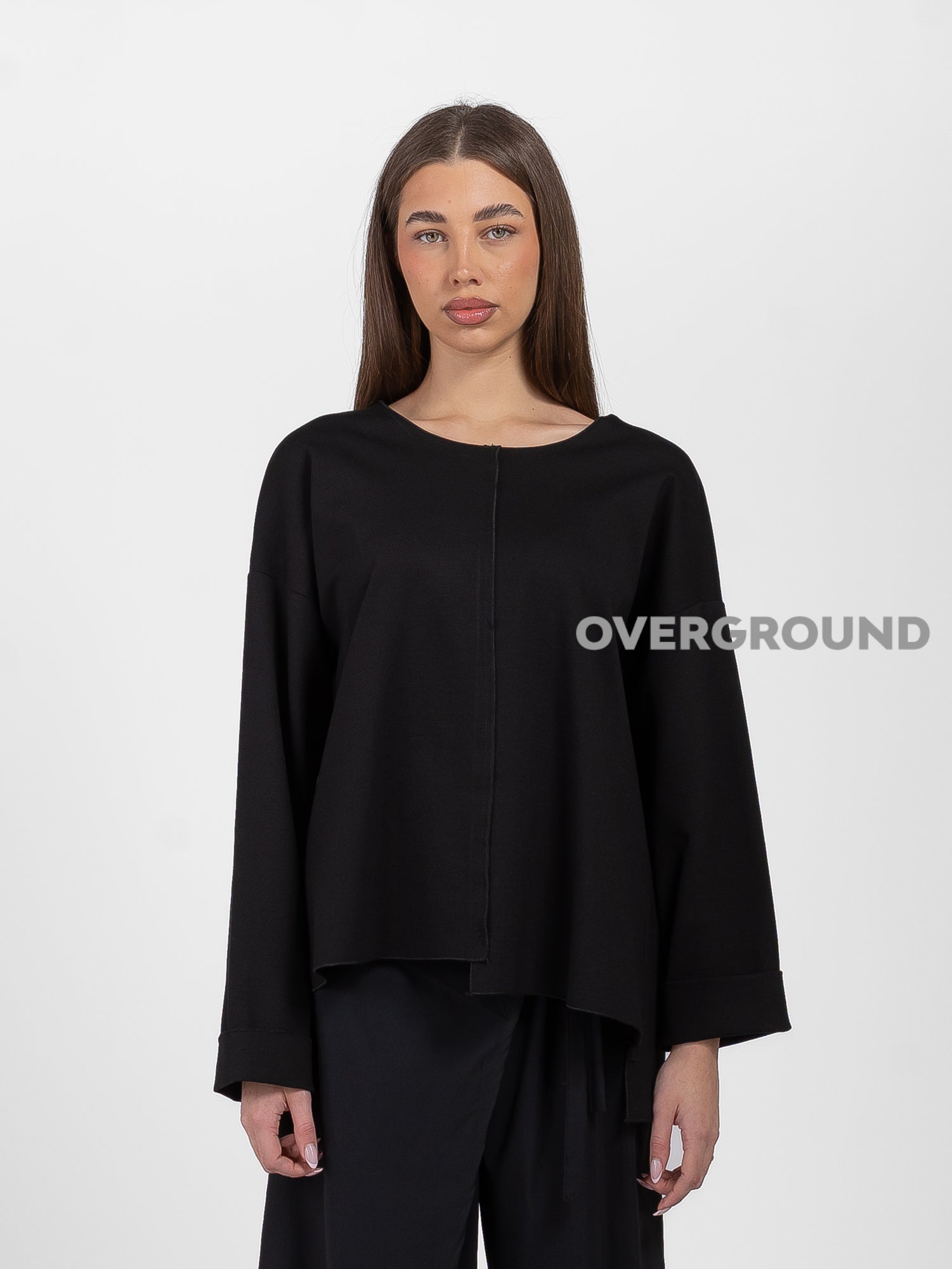 BLUSA ASIMMETRICA CON CUCITURA DAVANTI - OVERGROUND STORE