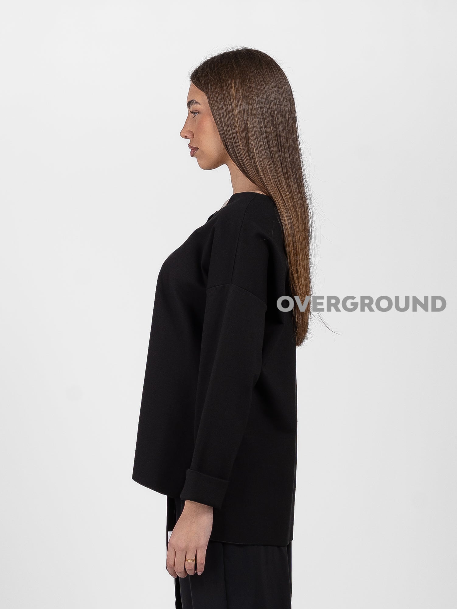 BLUSA ASIMMETRICA CON CUCITURA DAVANTI - OVERGROUND STORE