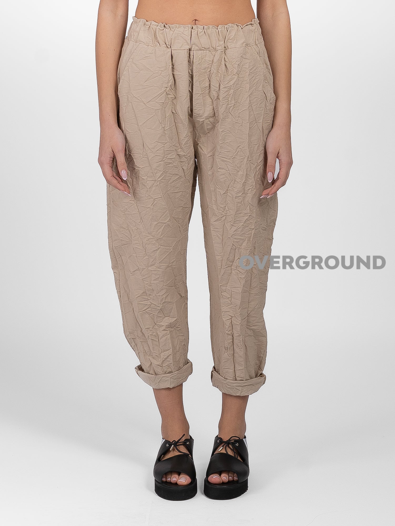 PANTALONE OVER CON TESSUTO PIEGHETTATO - OVERGROUND STORE