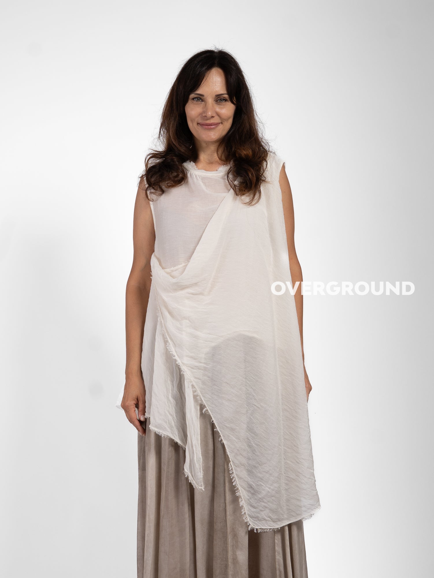 BLUSA OVER SMANICATA CON RIPRESA LATERALE
