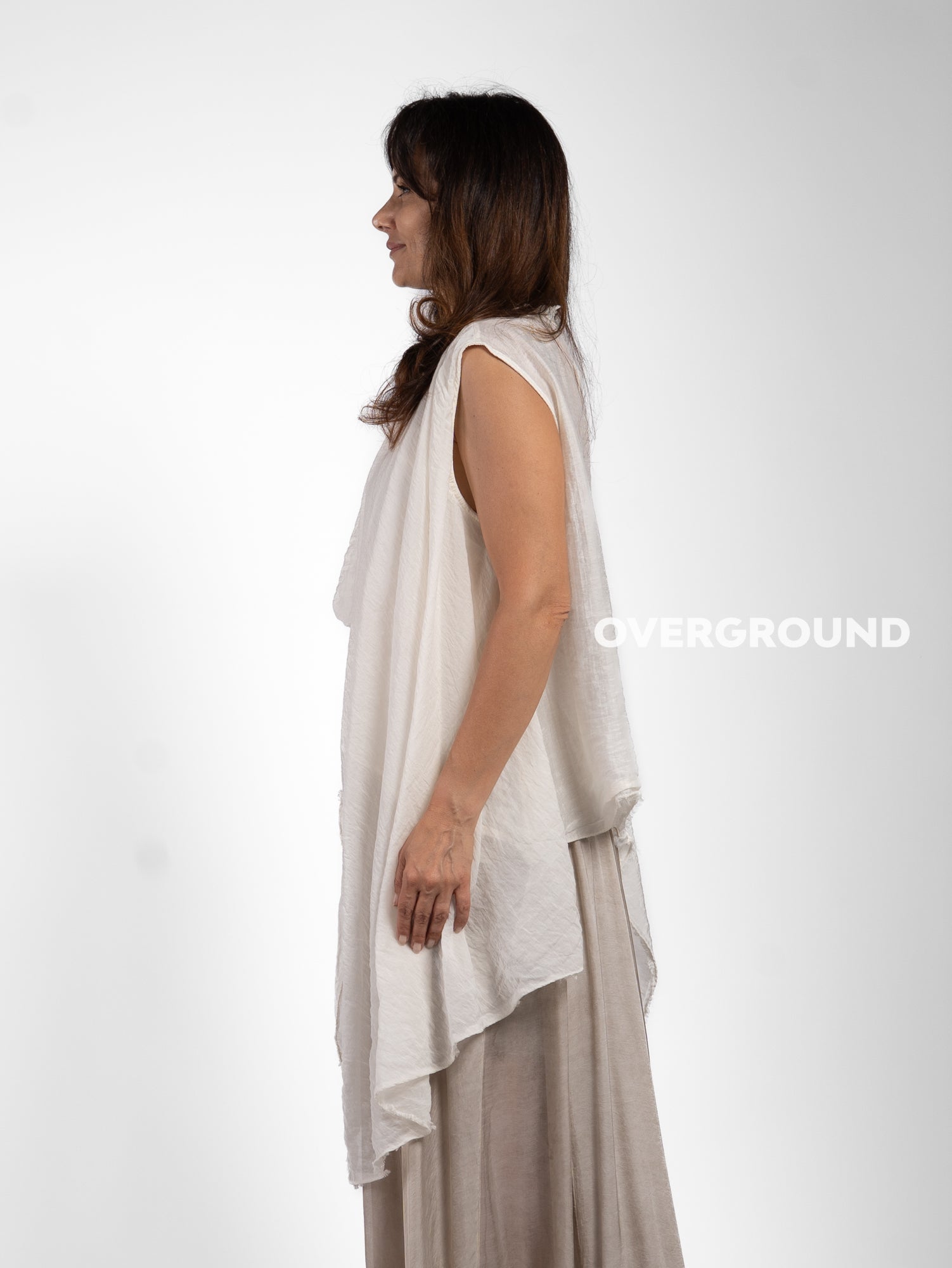 BLUSA OVER SMANICATA CON RIPRESA LATERALE