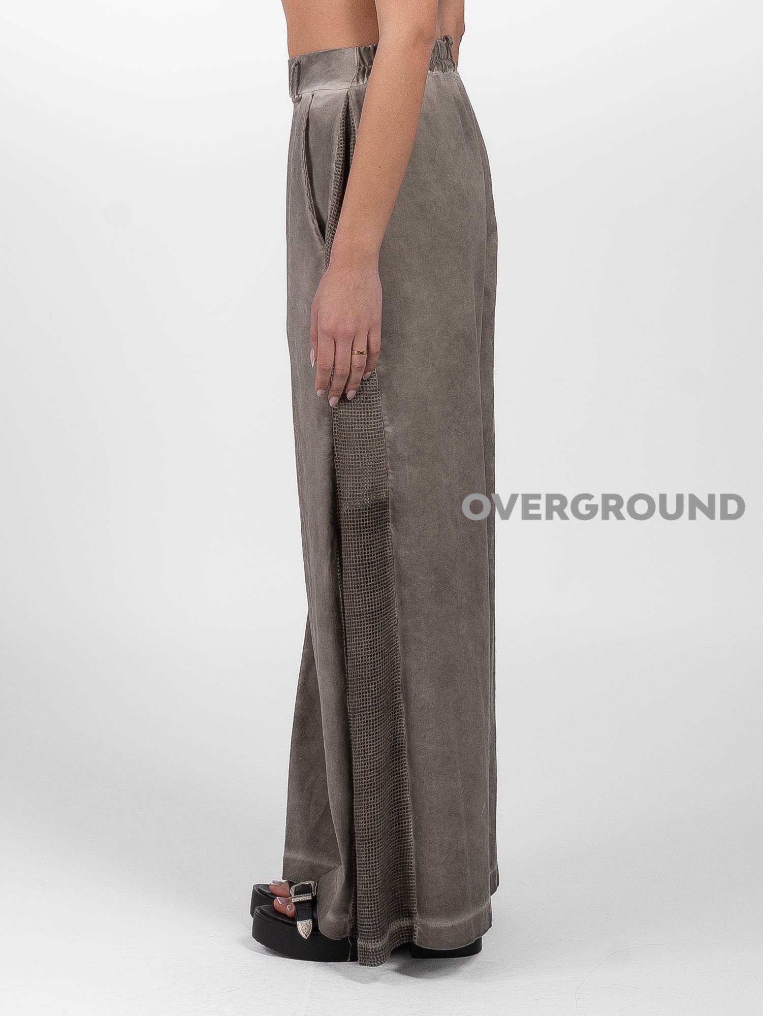 PANTALONE OVER GAMBULE LARGO CON RETE LATERALE - OVERGROUND STORE