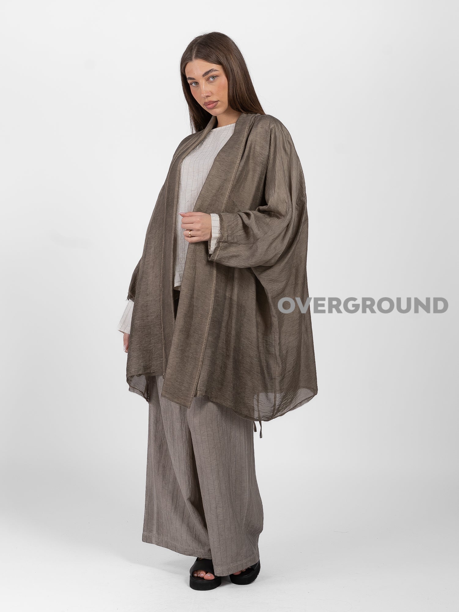 PANTALONE OVER GAMBULE LARGO RIGATO - OVERGROUND STORE
