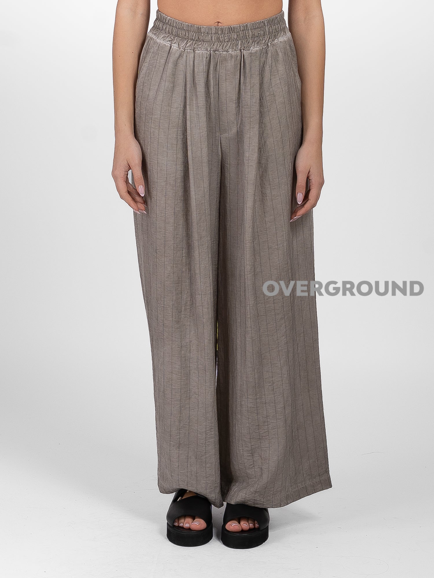 PANTALONE OVER GAMBULE LARGO RIGATO - OVERGROUND STORE