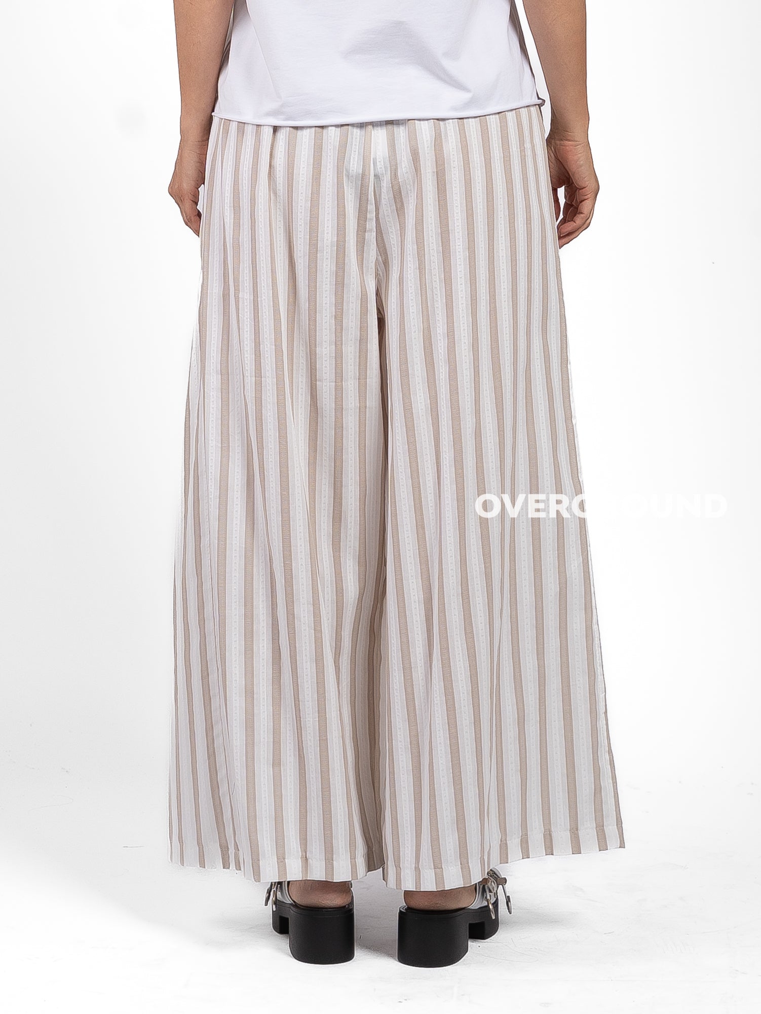 PANTALONE OVER RIGATO GAMBULE LARGO