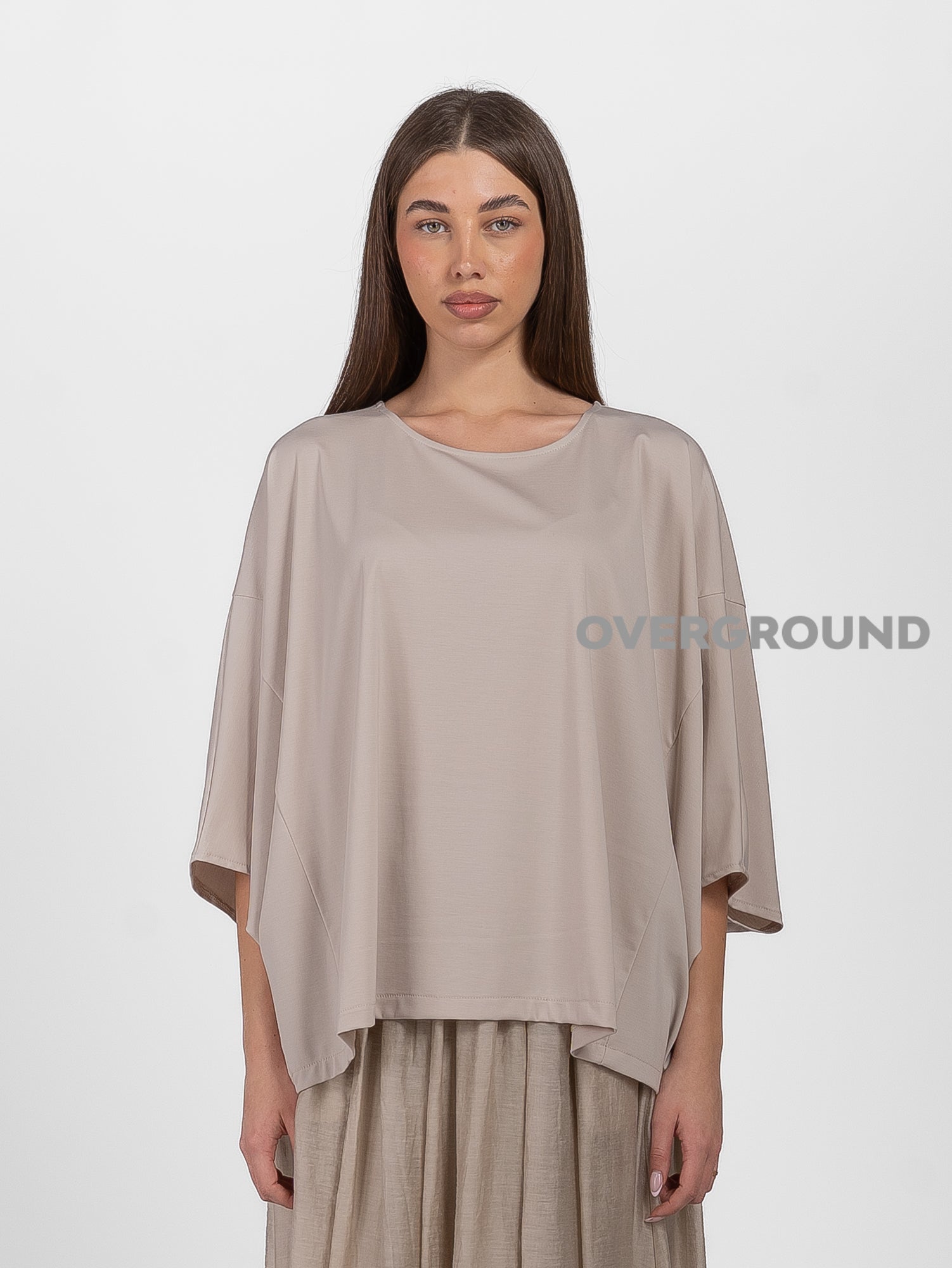 BLUSA OVER CON MANICA A TRE QUARTI - OVERGROUND STORE
