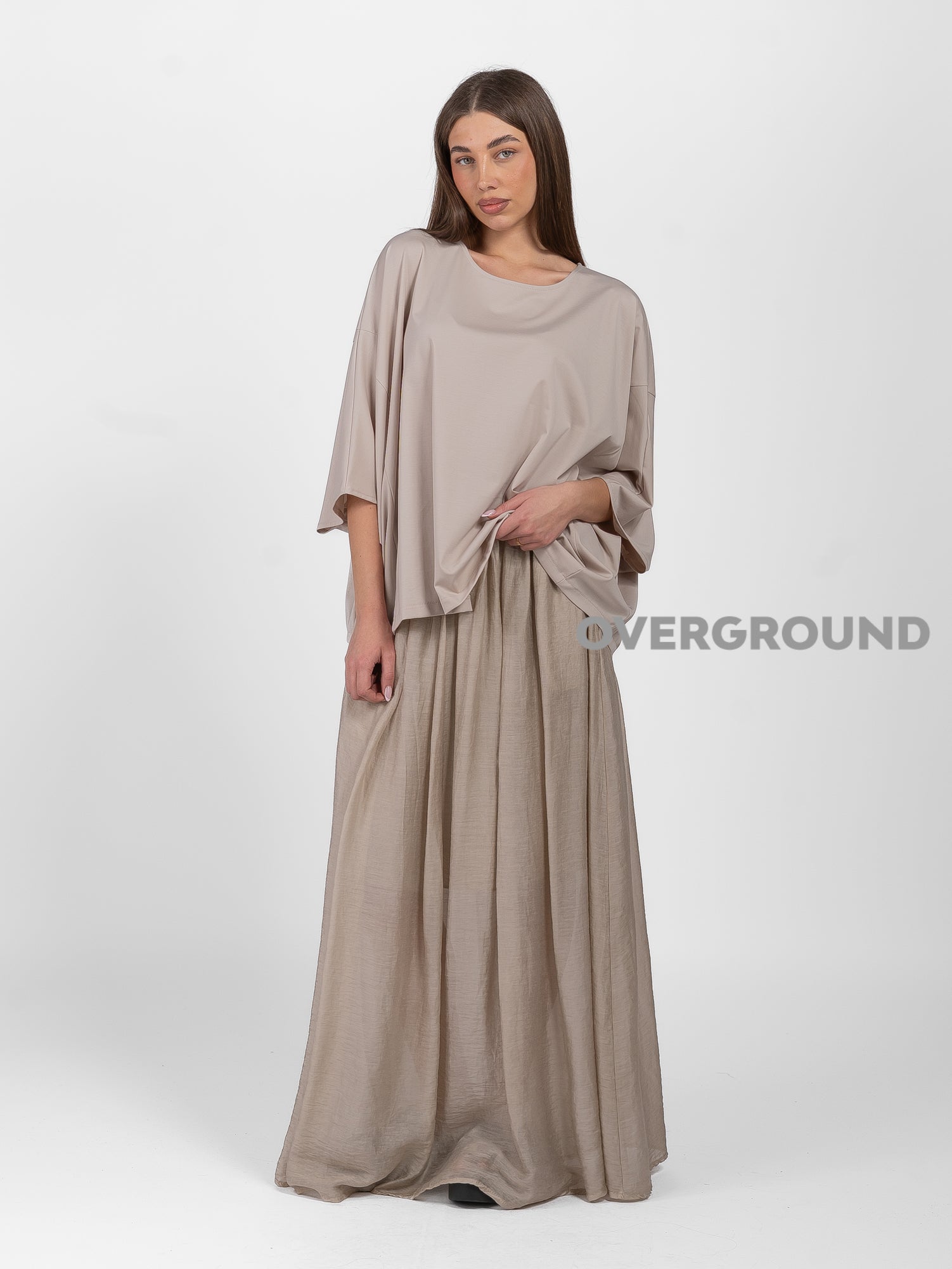 BLUSA OVER CON MANICA A TRE QUARTI - OVERGROUND STORE
