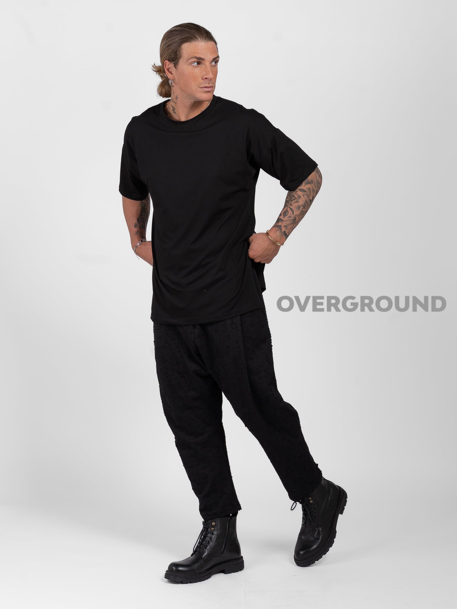 MAGLIA OVER CON TAGLI LATERALI IN FONDO - OVERGROUND STORE