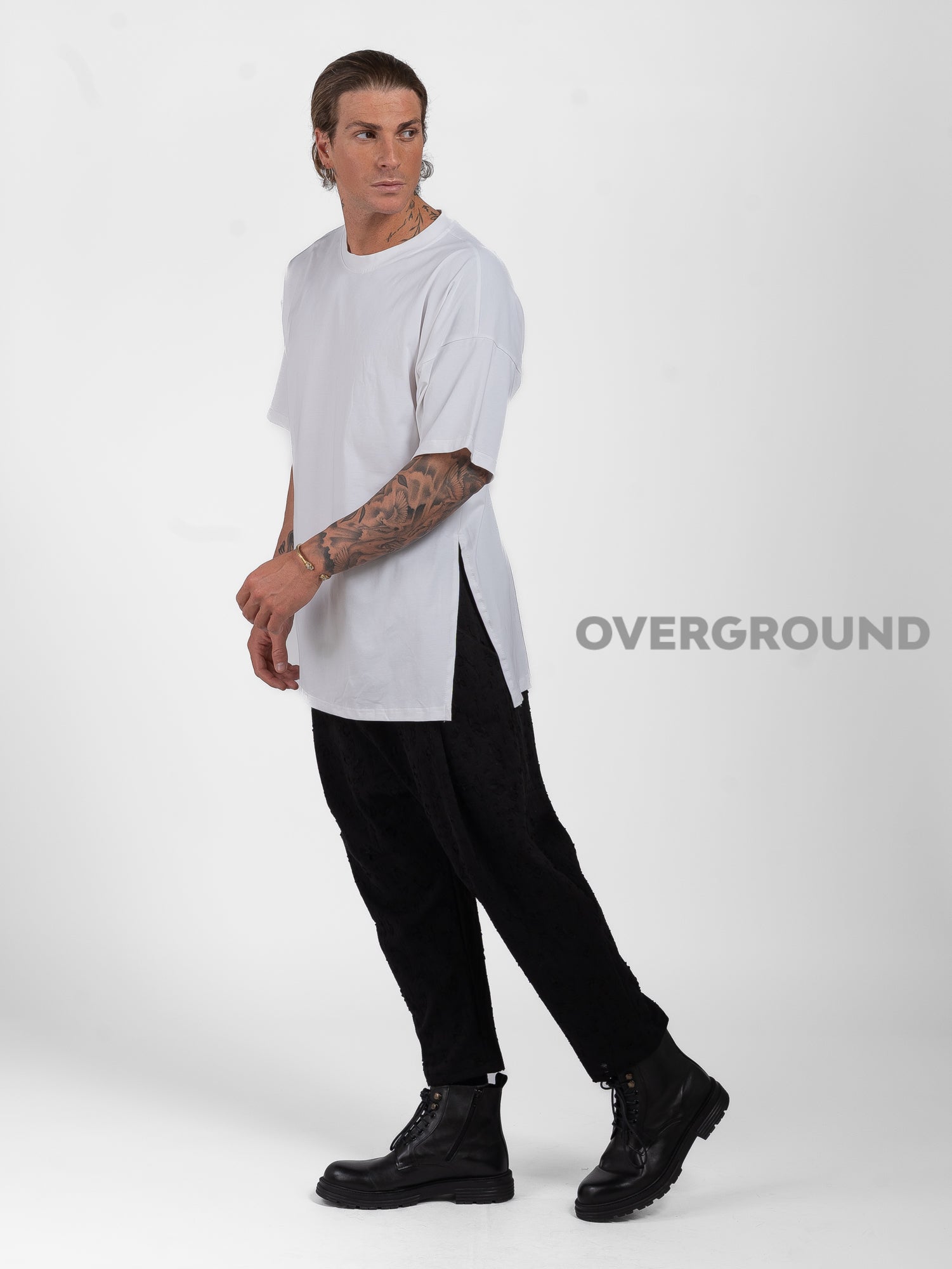 MAGLIA OVER CON TAGLI LATERALI IN FONDO - OVERGROUND STORE