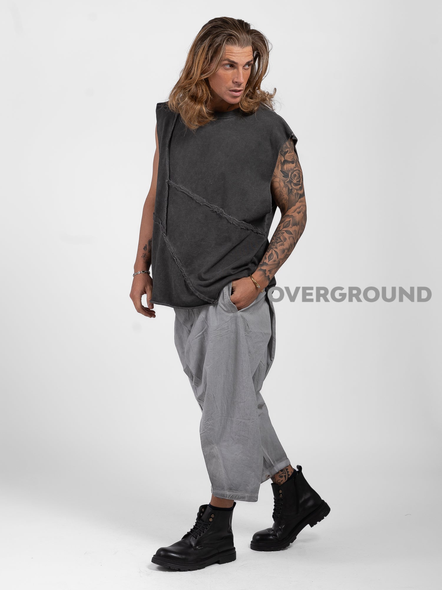 PANTALONE CAVALLO BASSO CON PATTINA DIETRO - OVERGROUND STORE