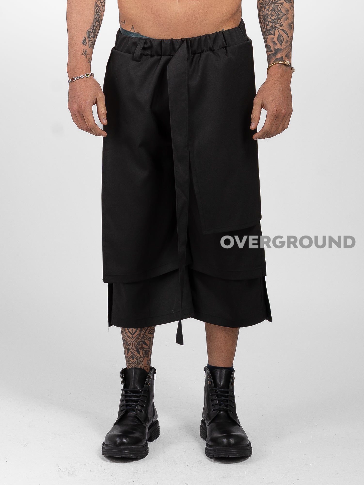PANTALONE CON PATTINE FRONTALI E DOPPIO LACCIO - OVERGROUND STORE