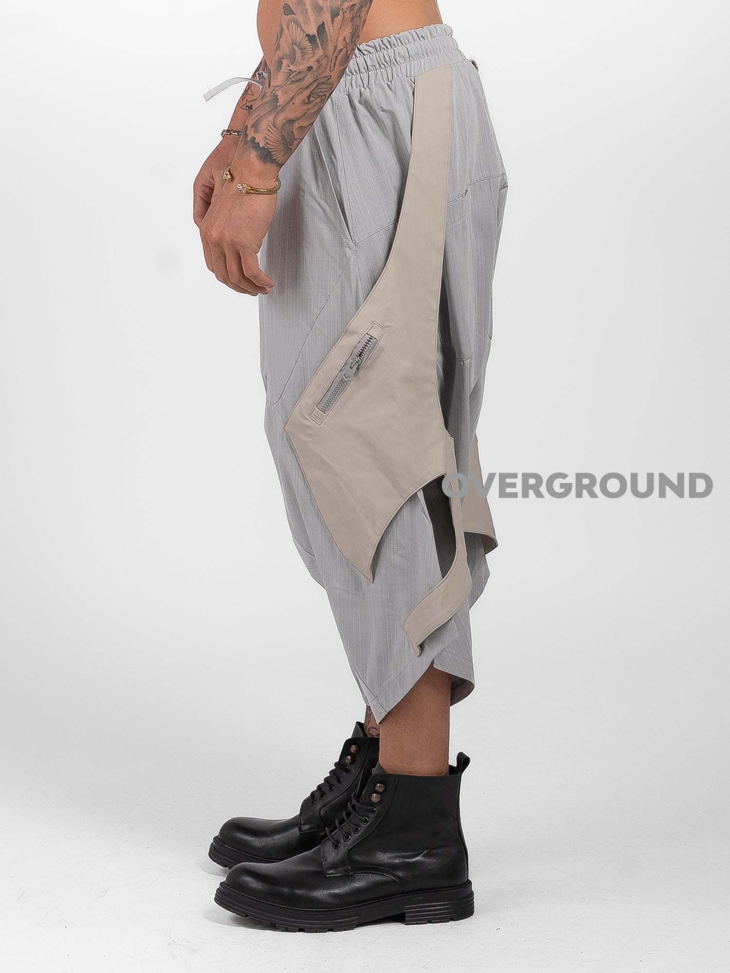 PANTALONE OVER CORTO IN FONDO CON TASCHE LATERALI - OVERGROUND STORE