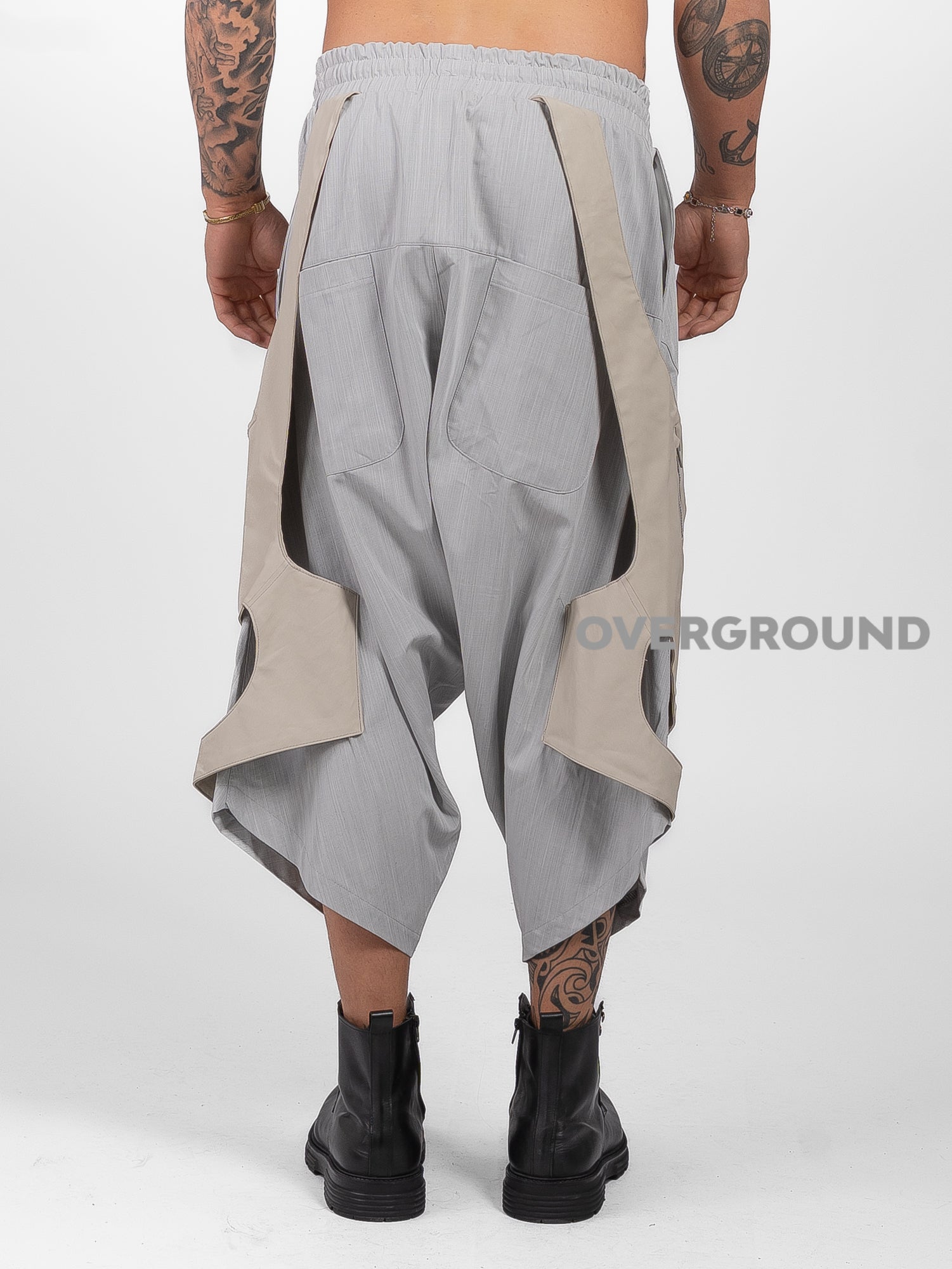 PANTALONE OVER CORTO IN FONDO CON TASCHE LATERALI - OVERGROUND STORE