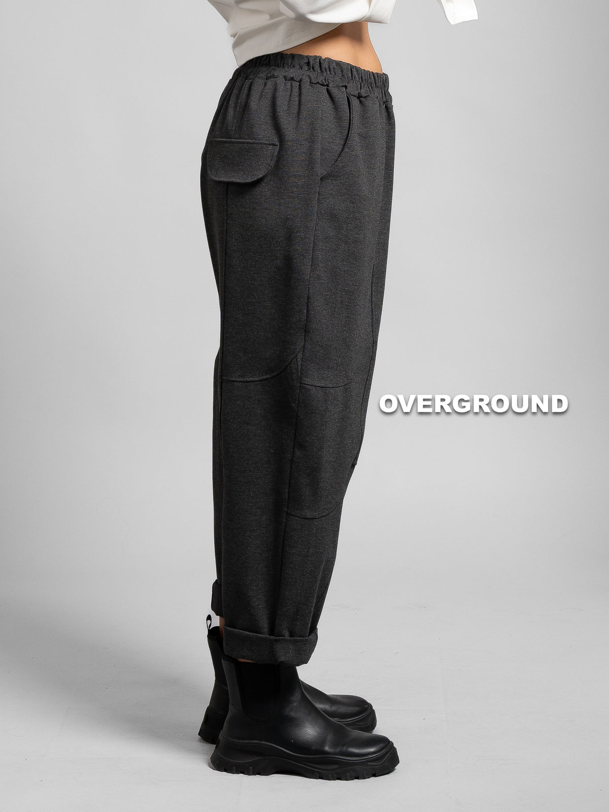 PANTALONE OVER GAMBULE LARGO CUCITURE FRONTE RETRO