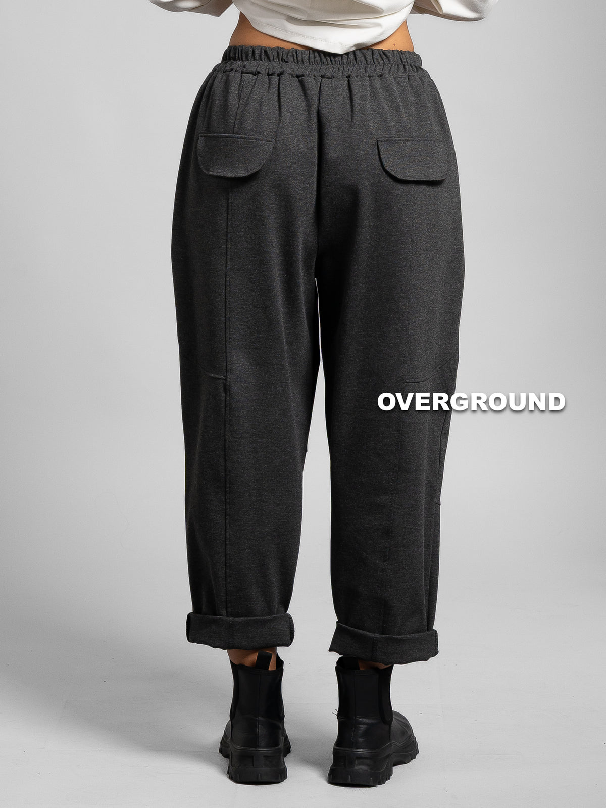 PANTALONE OVER GAMBULE LARGO CUCITURE FRONTE RETRO