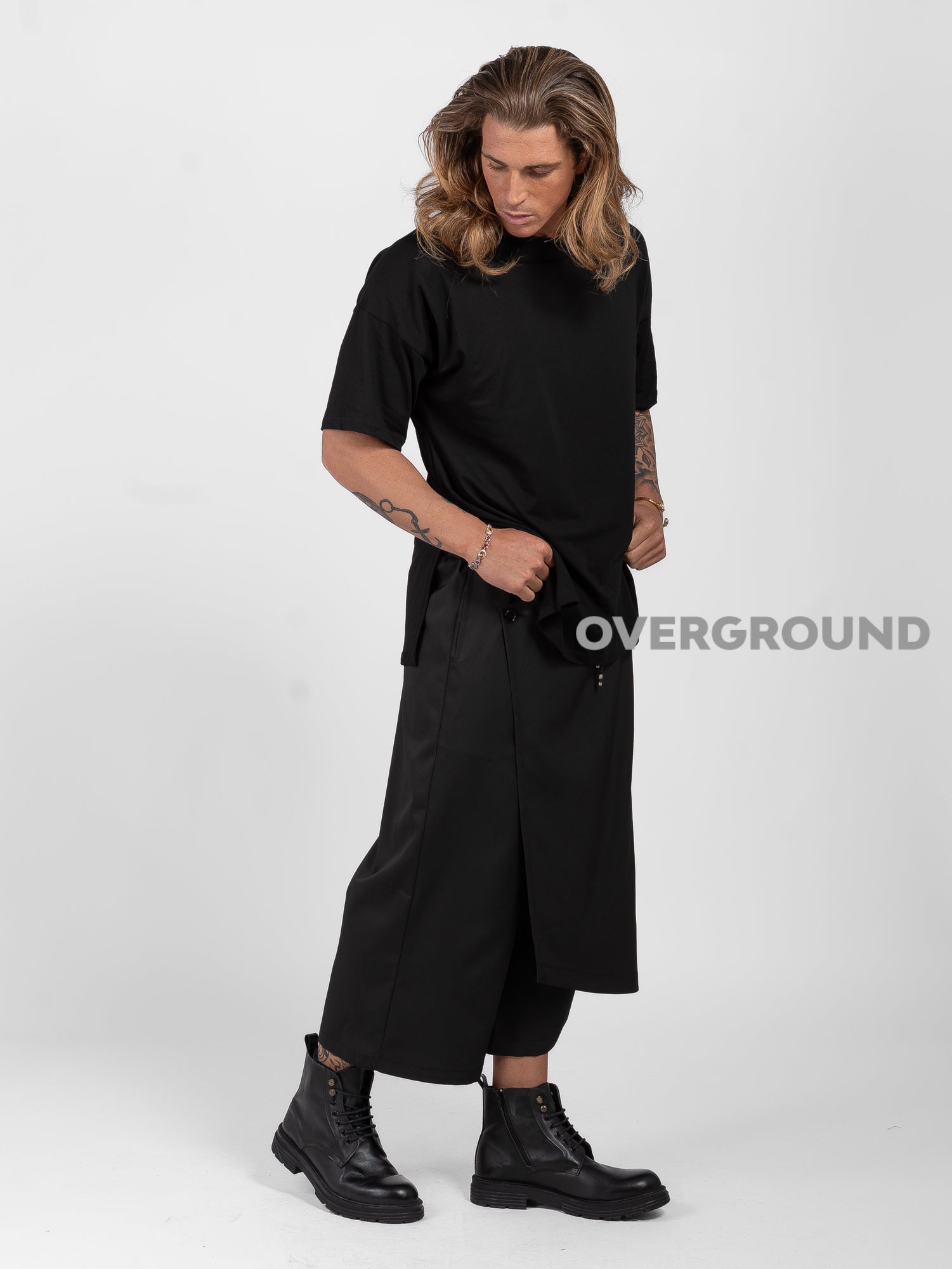 PANTALONE CON PATTINA FRONTALE E BOTTONI DIETRO - OVERGROUND STORE