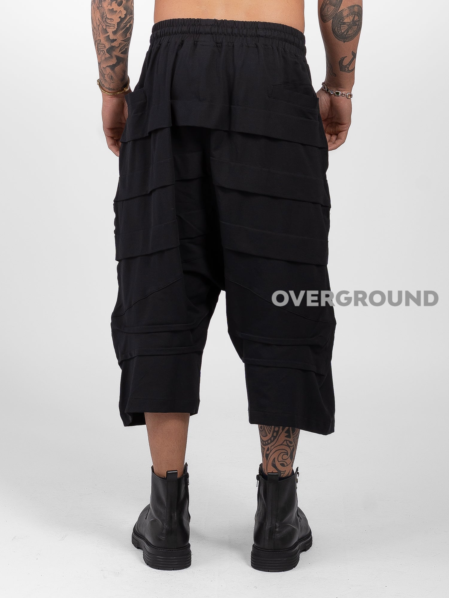 PANTALONE CORTO CAVALLO BASSO CON BALZE DAVANTI - OVERGROUND STORE