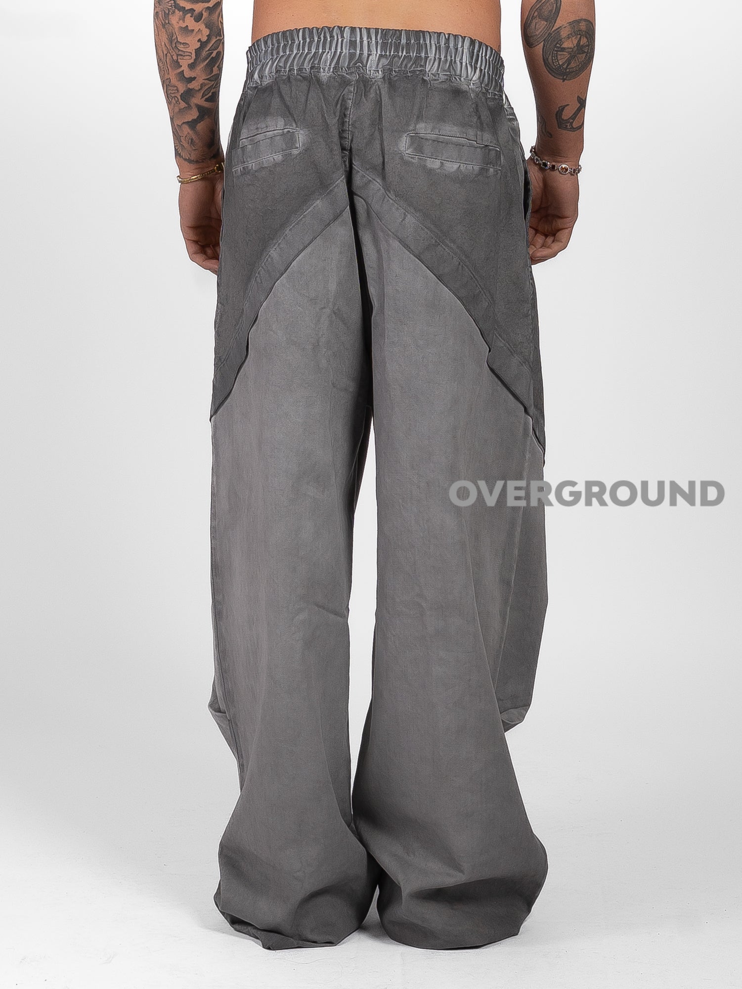 PANTALONE OVER GAMBULE LARGO CON PIEGHE DAVANTI - OVERGROUND STORE