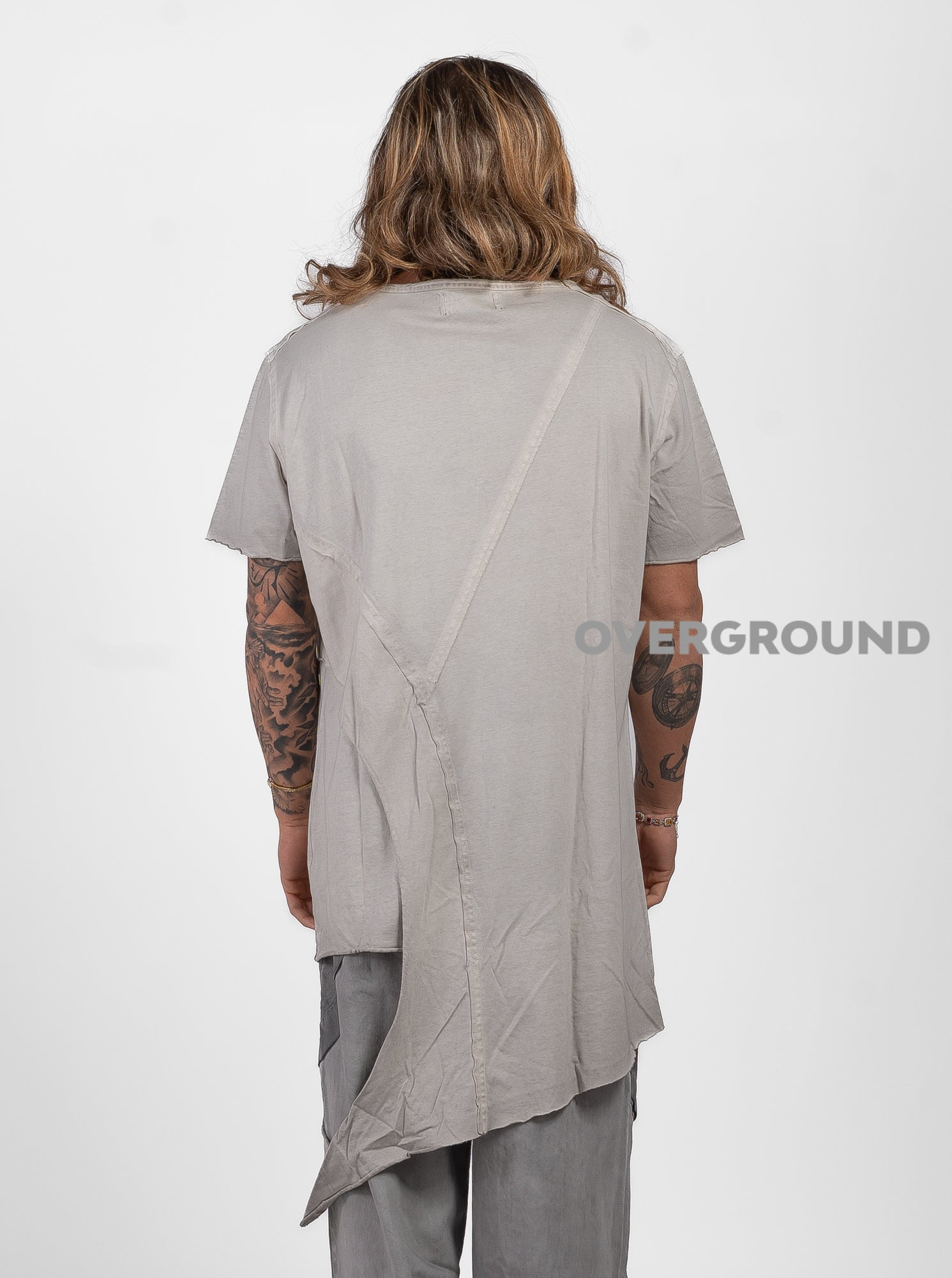 MAGLIA ASIMMETRICA CON SPACCO STONDATO LATERALE - OVERGROUND STORE
