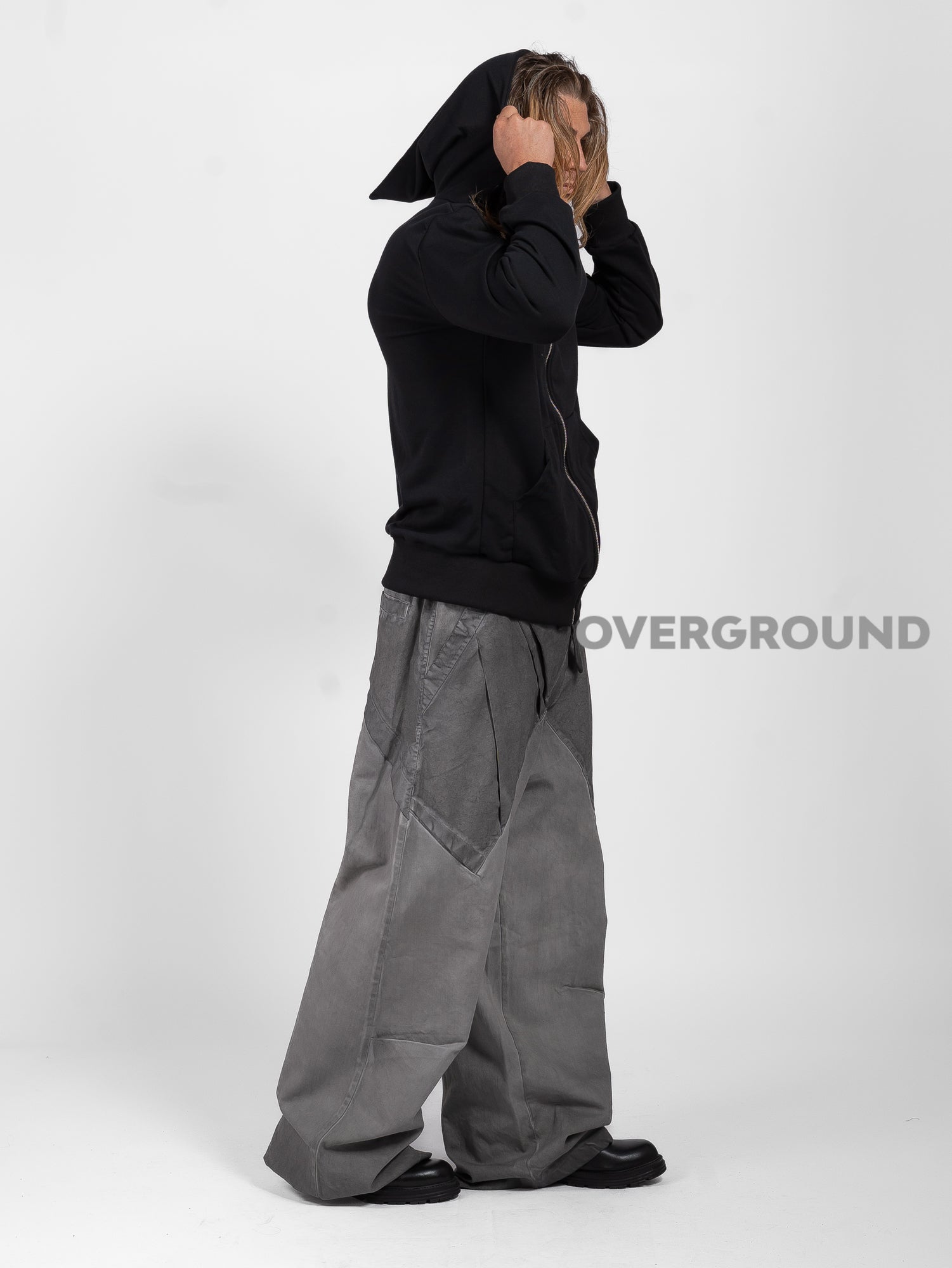 FELPA OVER CON CERNIERA TASVERSALE - OVERGROUND STORE