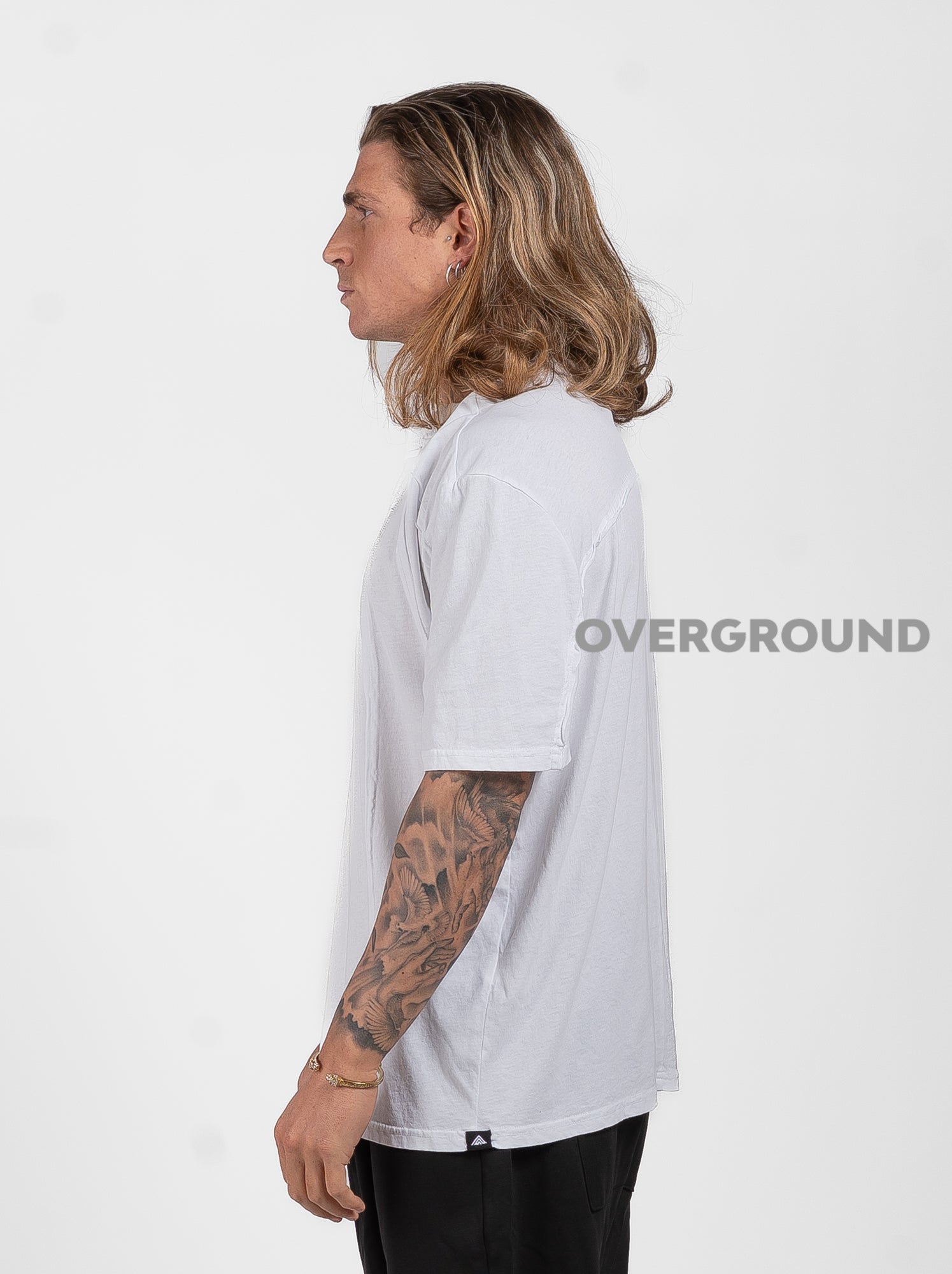 T-SHIRT COLLO CON CUCITURE DAVANTI - OVERGROUND STORE