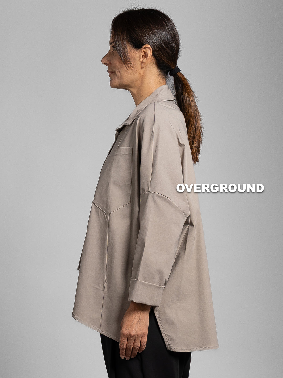 CAMICIA OVER CON TASCA FRONTALE