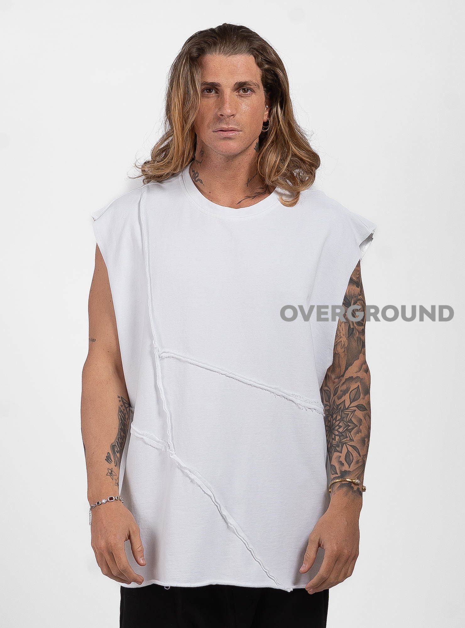 MAGLIA OVER SMANICATA CON CUCITURE - OVERGROUND STORE
