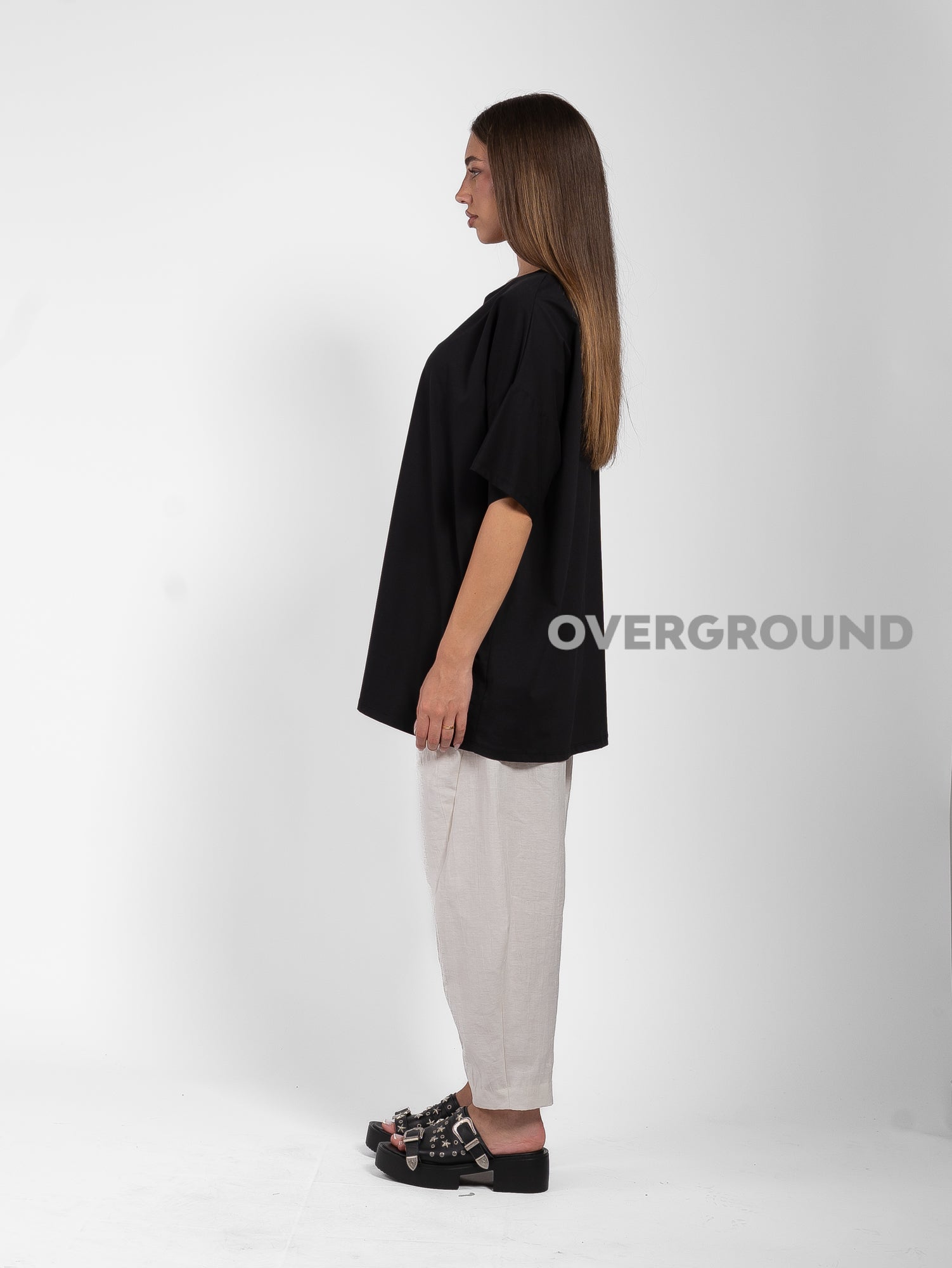 MAGLIA OVER SCOLLO CON CUCITURE