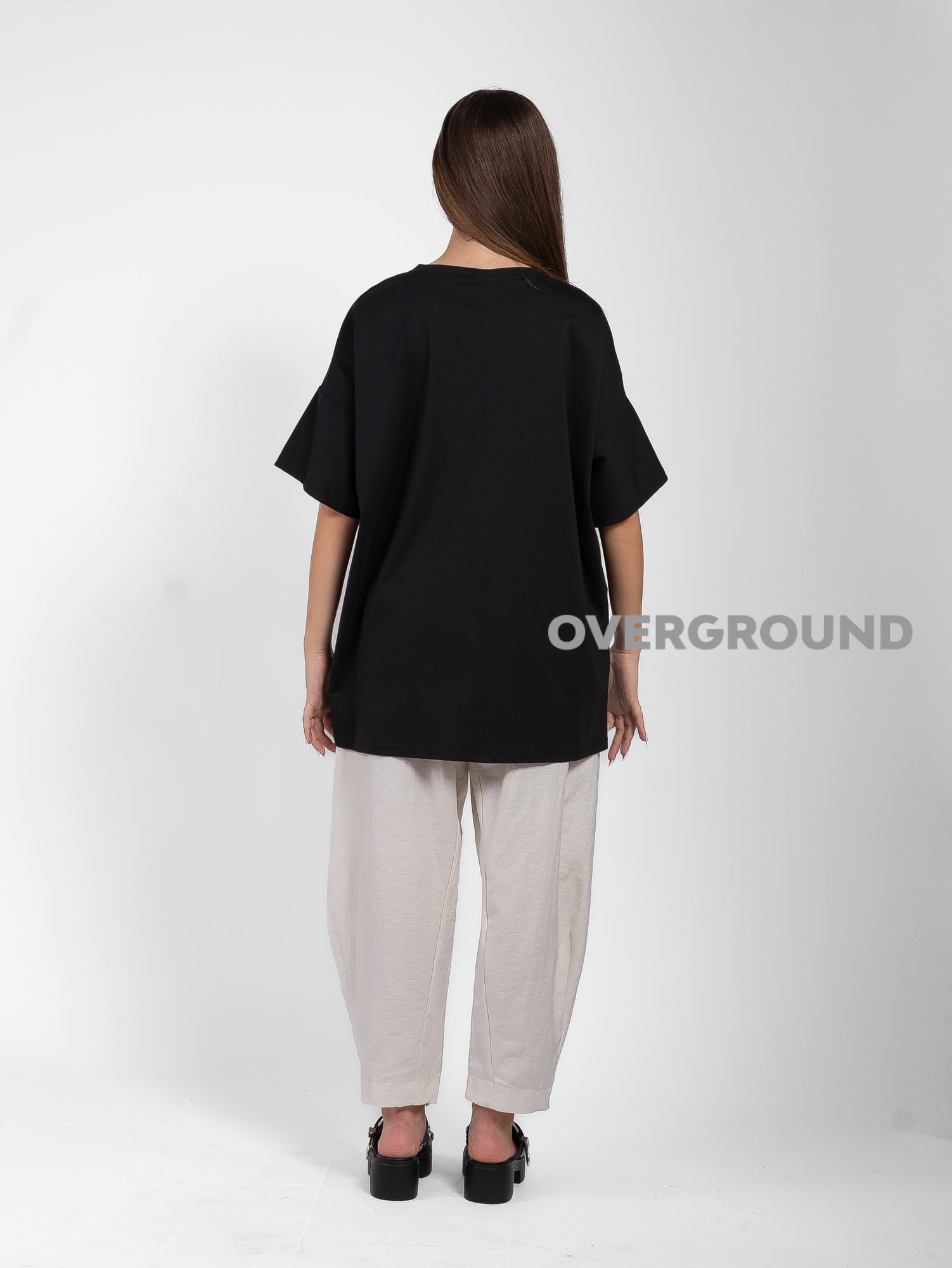 MAGLIA OVER SCOLLO CON CUCITURE