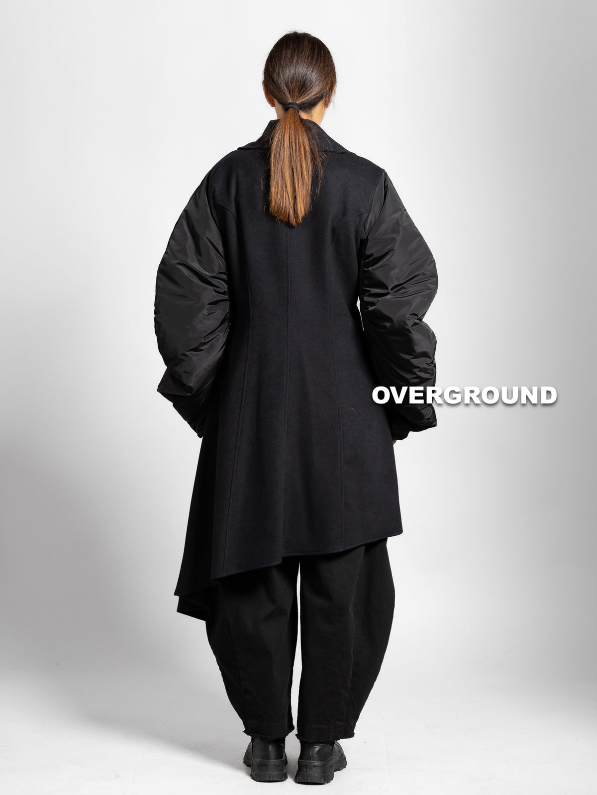 GIACCONE OVER LUNGO CON MANICHE A SBUFFO IN DOPPIO TESSUTO - OVERGROUND STORE