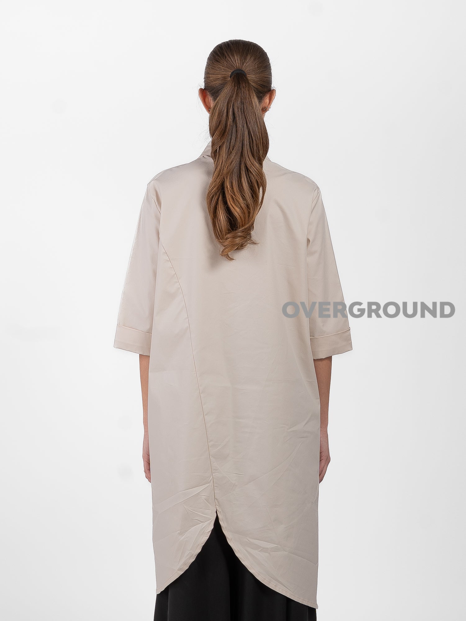 CAMICIA LUNGA ASIMMETRICA CON TASCONE LATERALE - OVERGROUND STORE