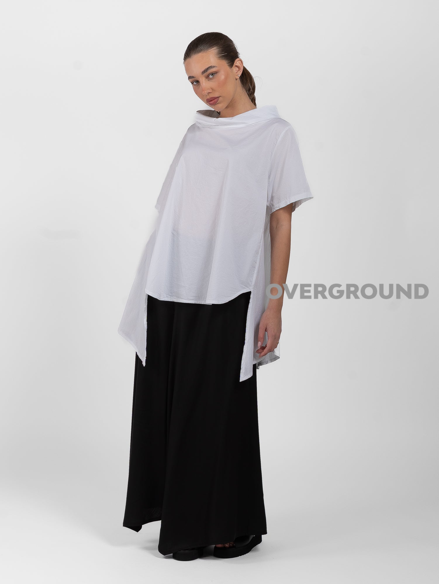 BLUSA LUNGA COLLO A BARCA - OVERGROUND STORE