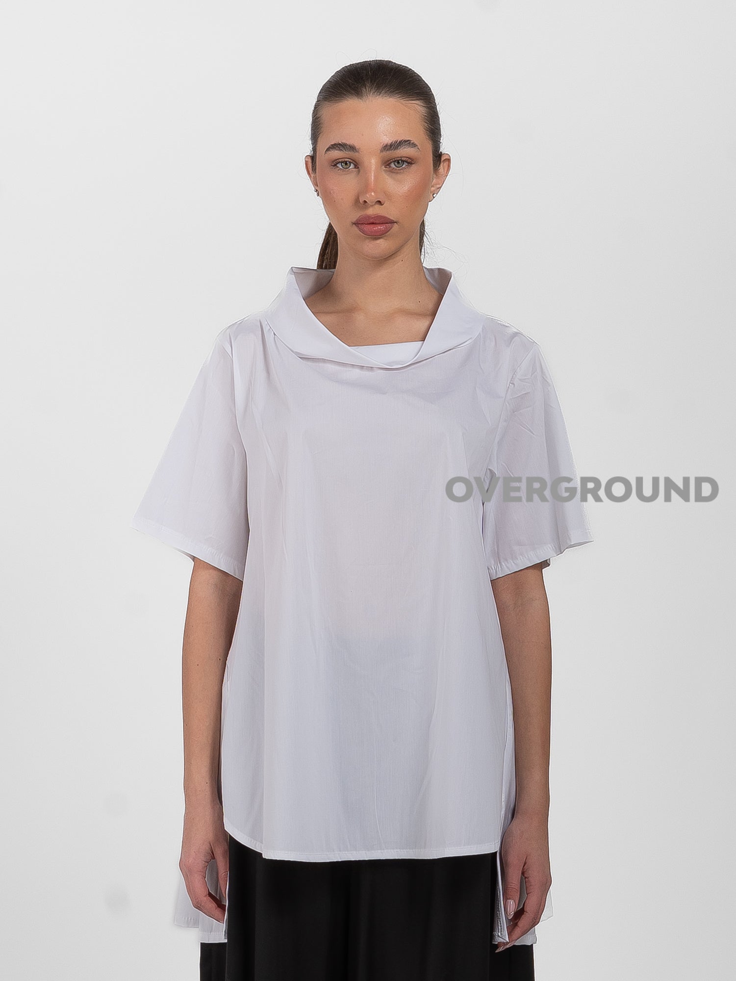 BLUSA OVER COLLO A BARCA - OVERGROUND STORE